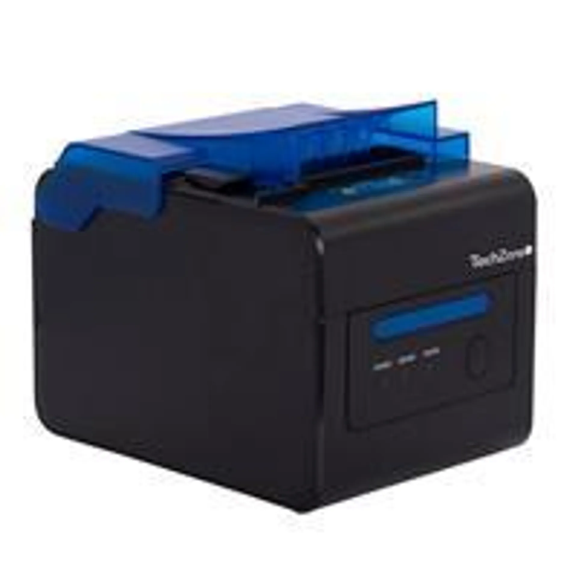 MINIPRINTER TECHZONE TZBE302E, TERMICA, 80 MM, VEL 300 MM / S, 203 DPI, USB, SERIAL, RJ45, RJ11, CORTADOR AUTOMATICO, 1 A