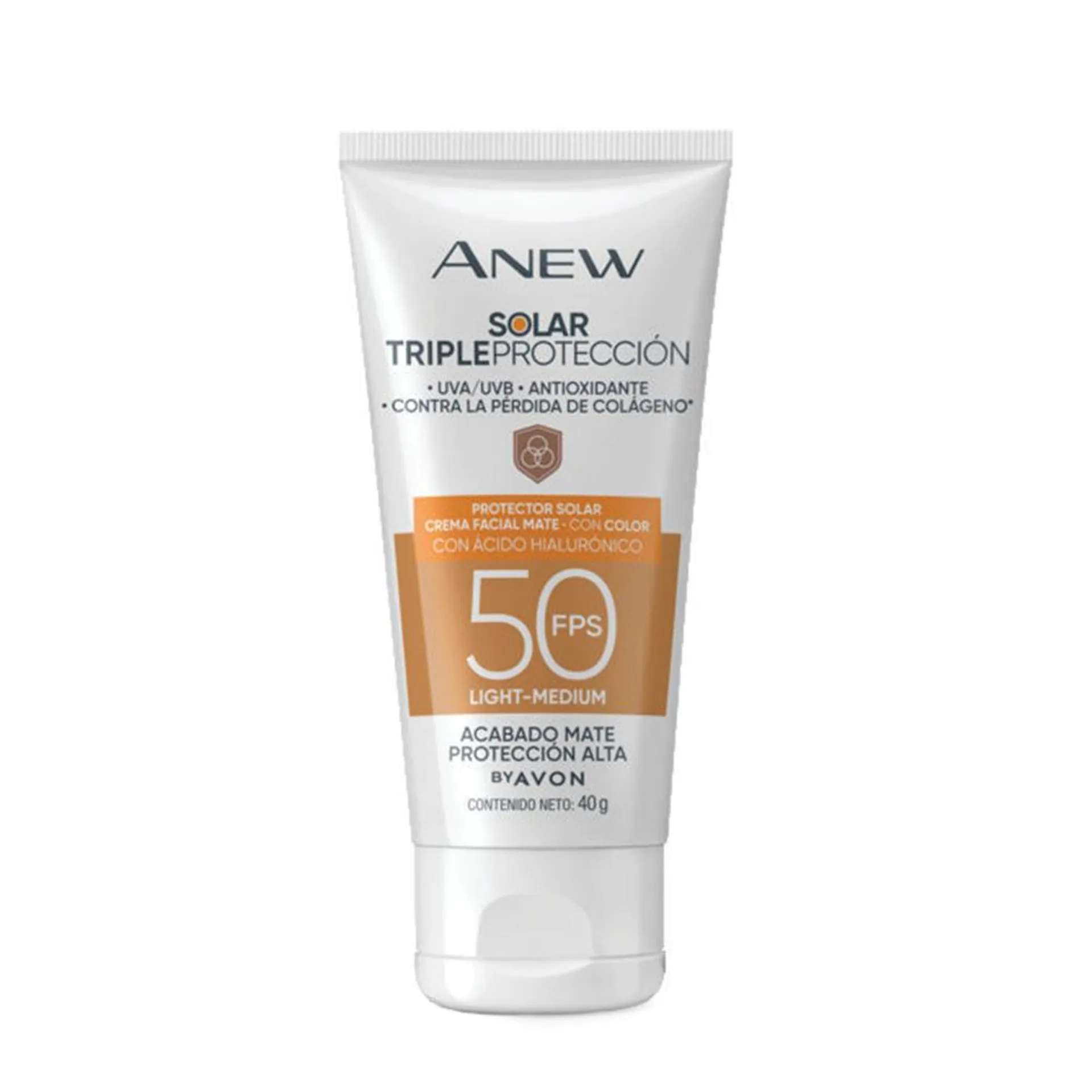 Protector Solar Facial Mate Con Color - Anew