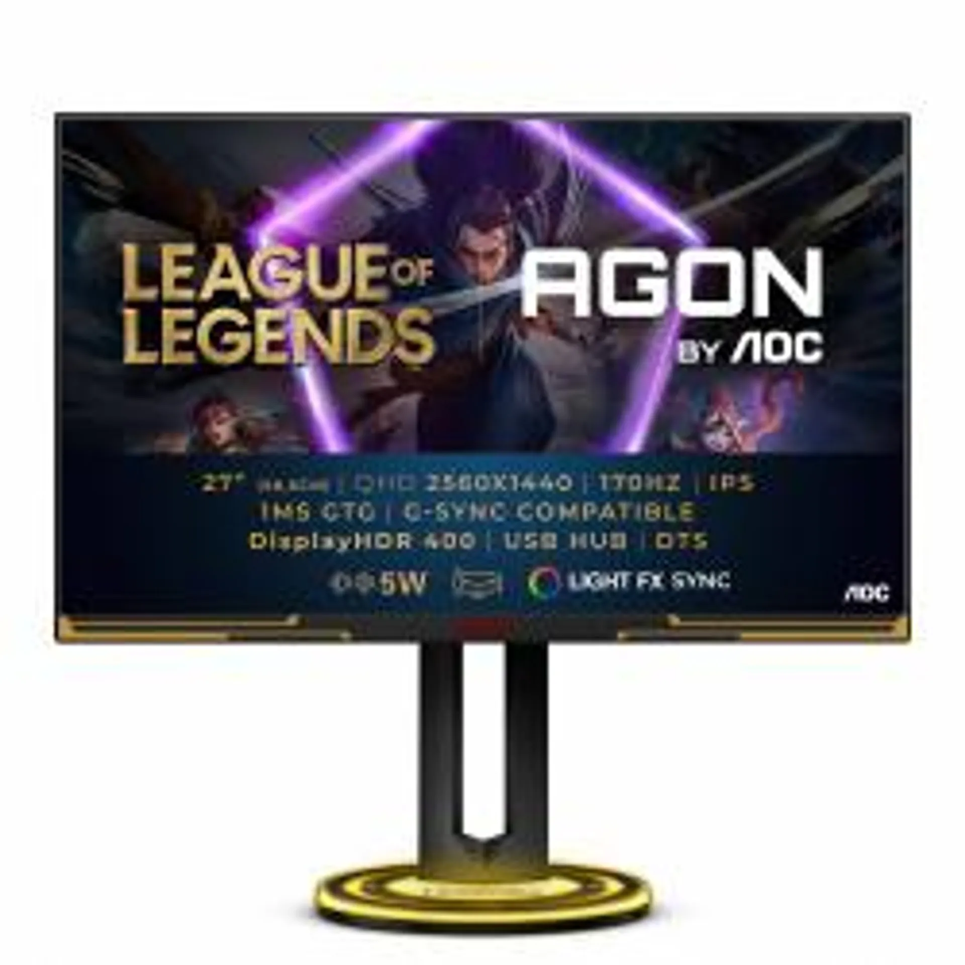 Monitor AOC AGON AG275QXL LED 27", QHD, FreeSync, 170Hz, HDMI, Negro