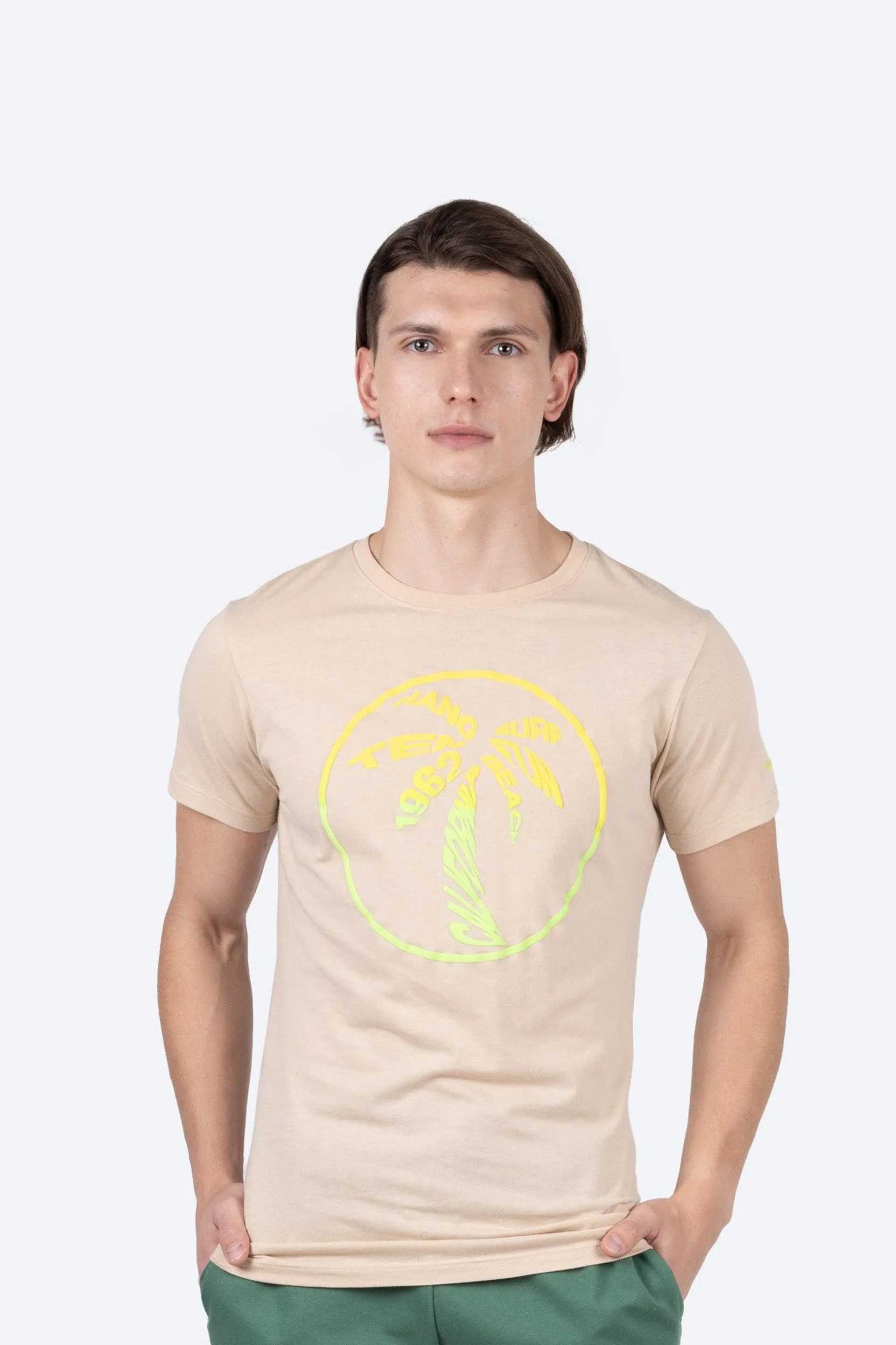 Playera estampada palmera