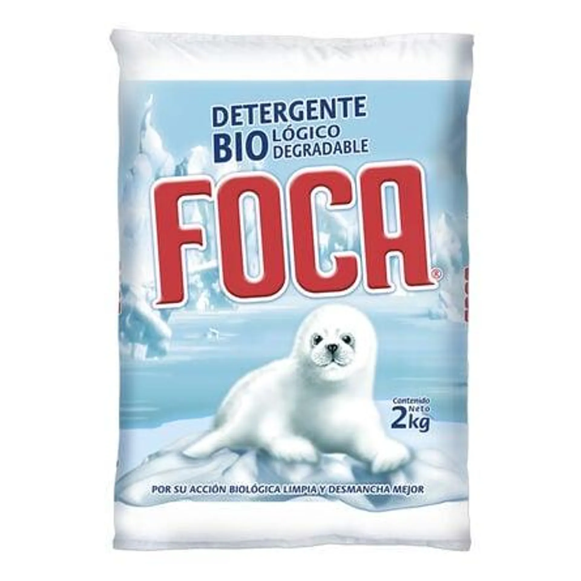 Detergente en Polvo para Ropa Foca Biológico 2 kg