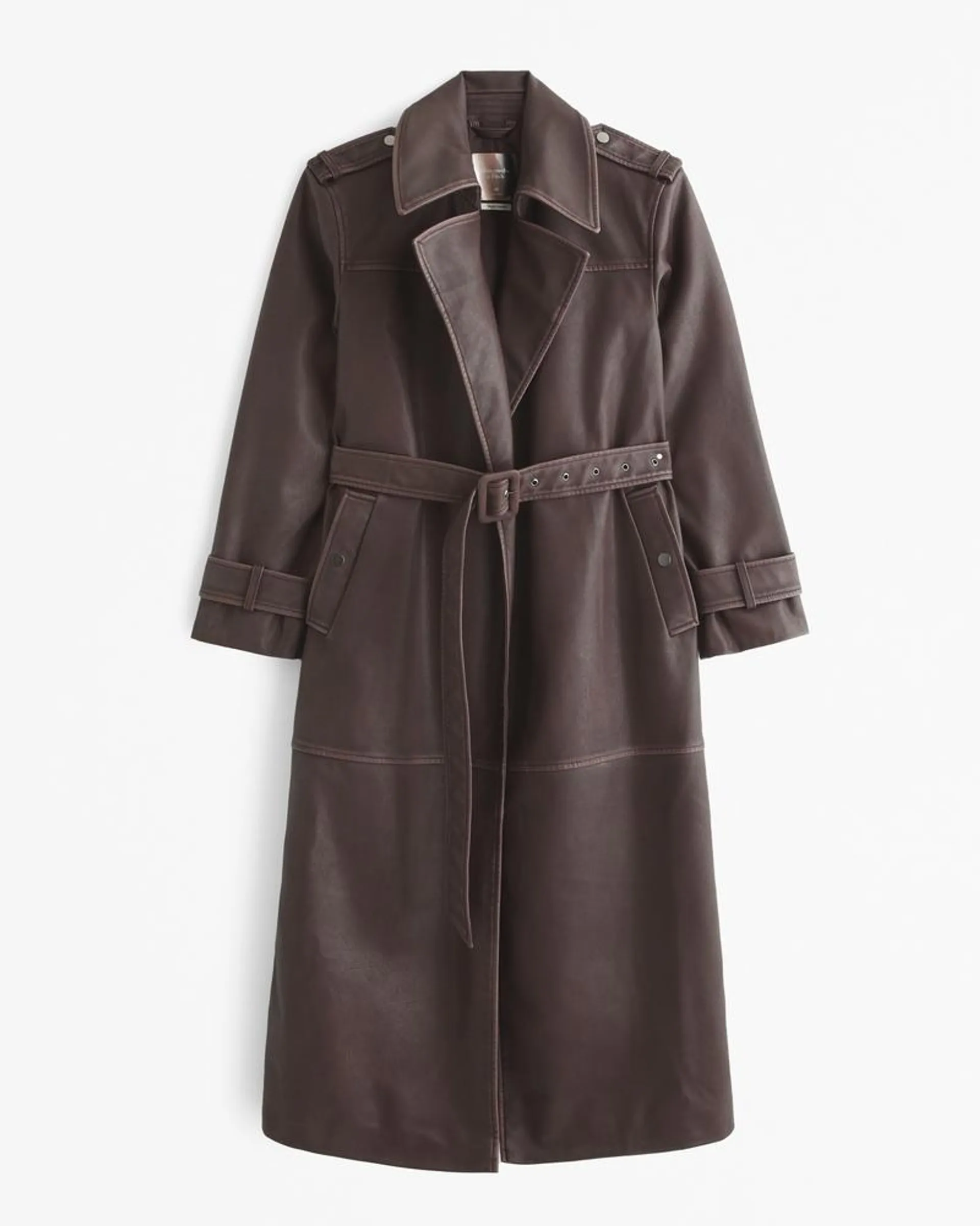 Vol. 28 Vegan Leather Trench Coat