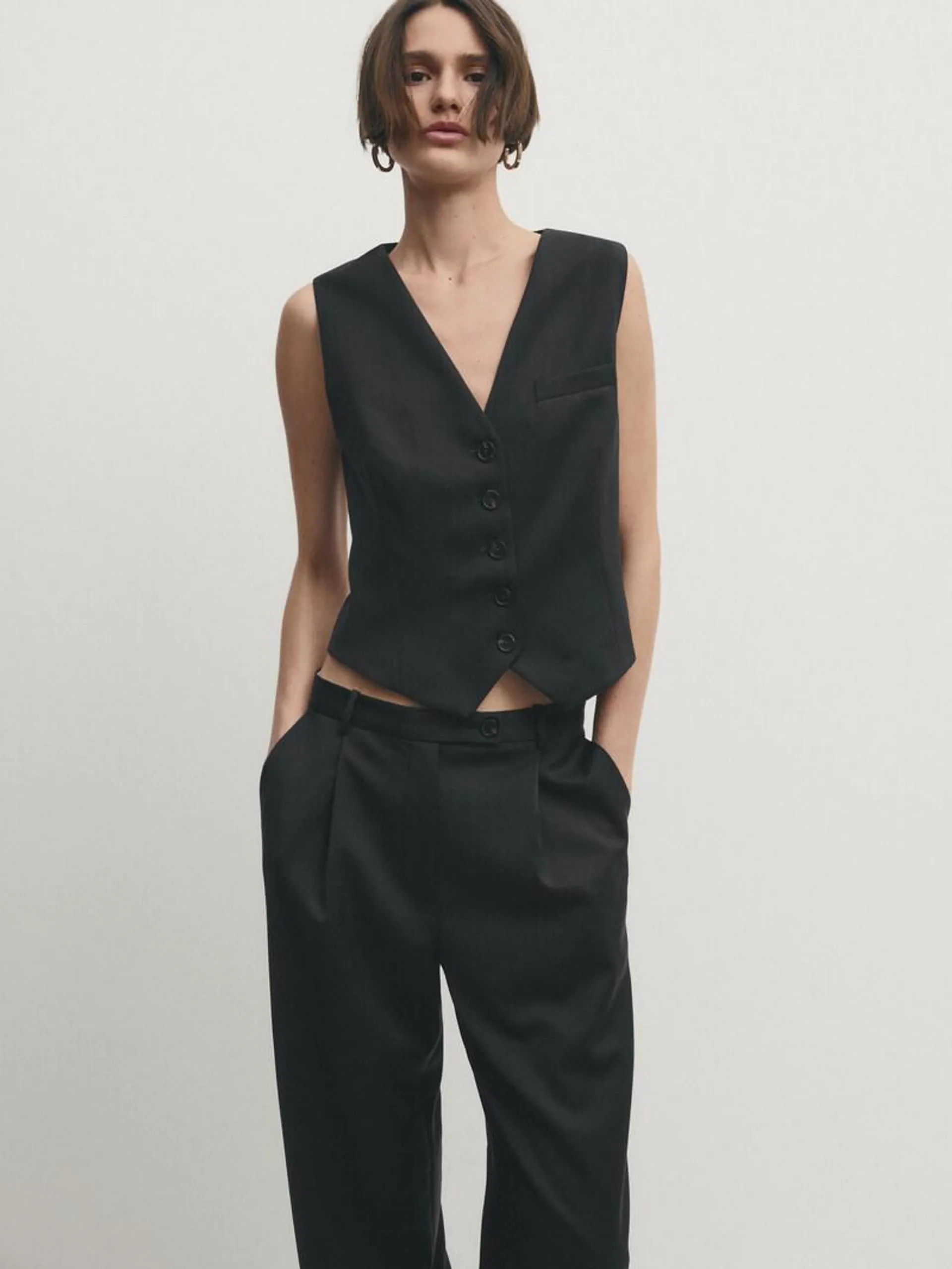 Chaleco traje corto