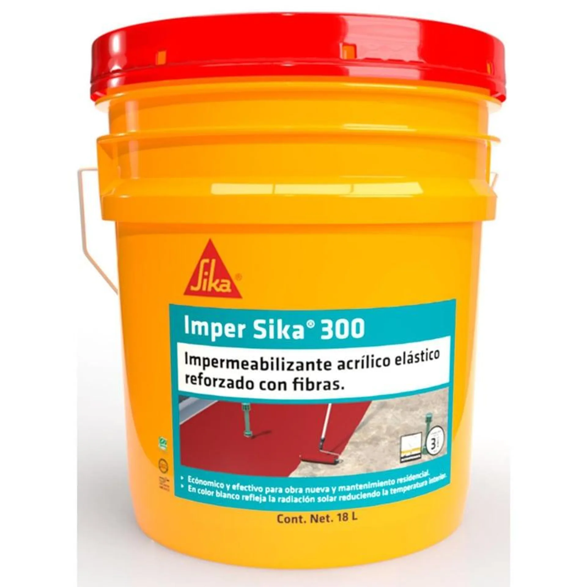 Impermeabilizante Acrílico Sika - 3 Años de 18 litros - Blanco