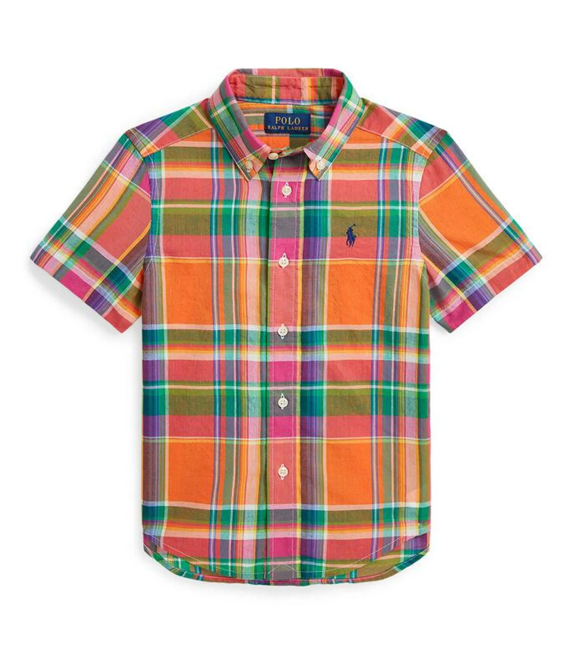 Camisa de cuadros manga corta Niño