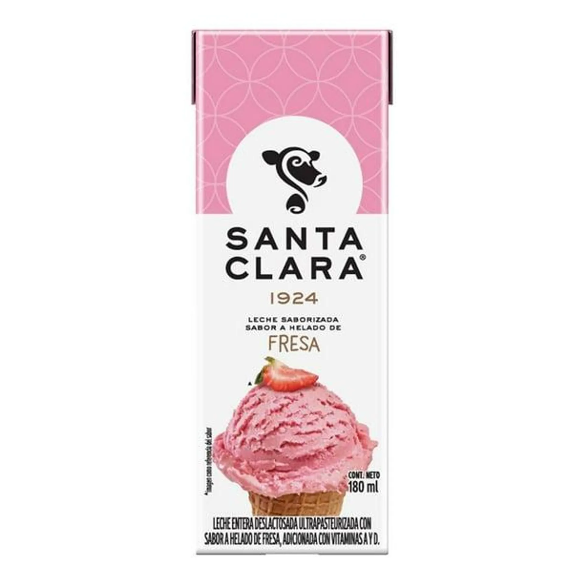 Leche Santa Clara sabor helado de fresa 180 ml