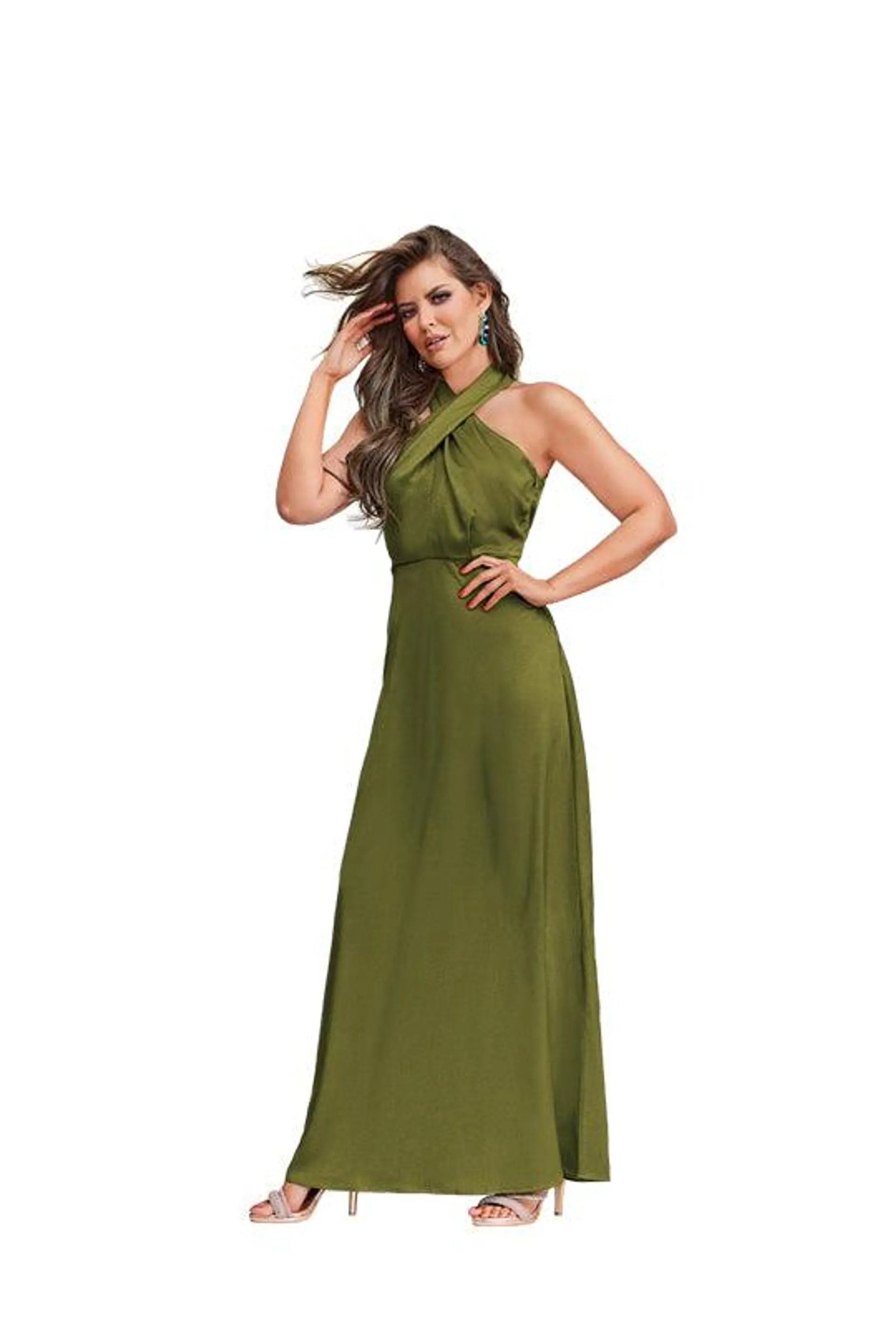 Maxidress verde 99426