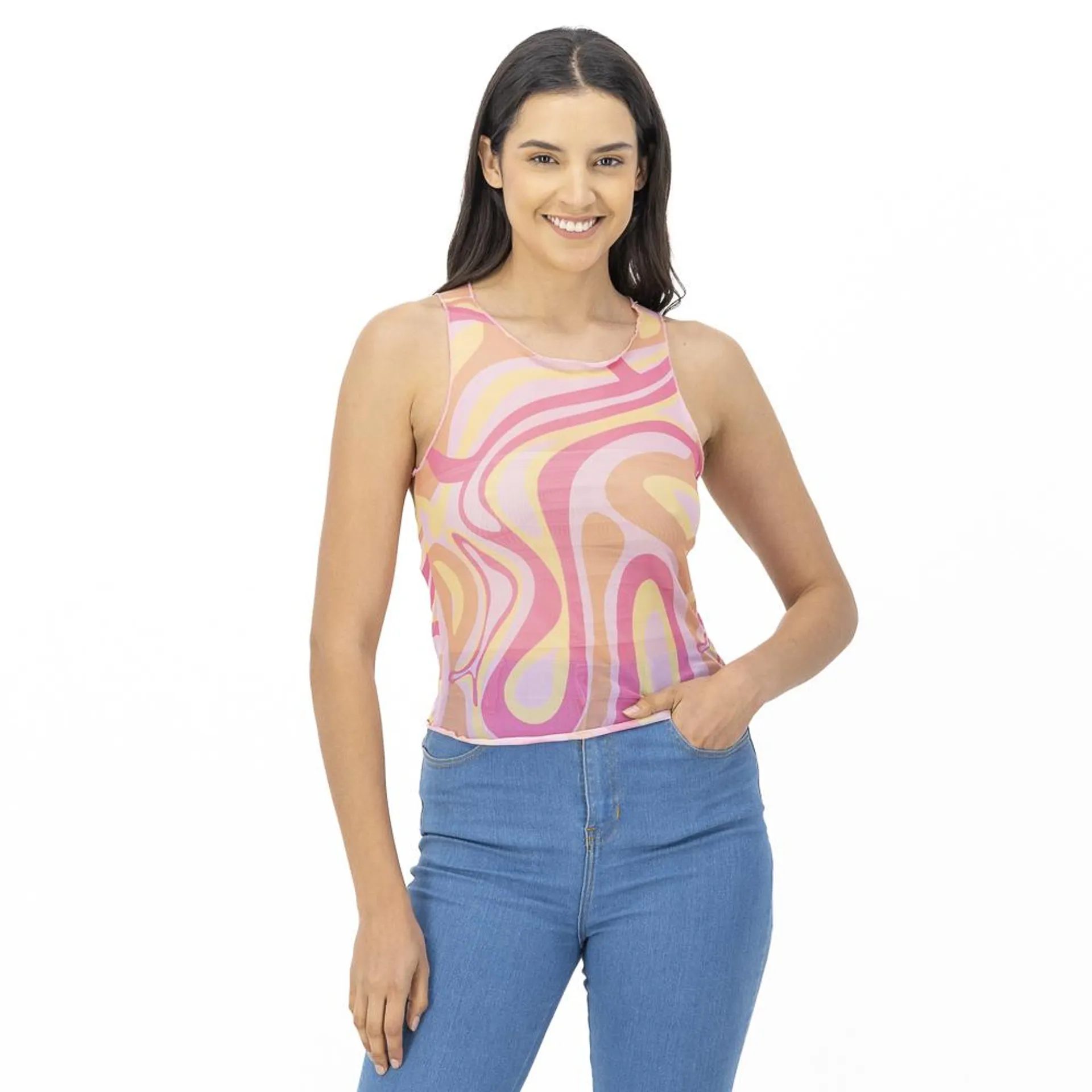 Blusa Mujer Con Diseño De Colores