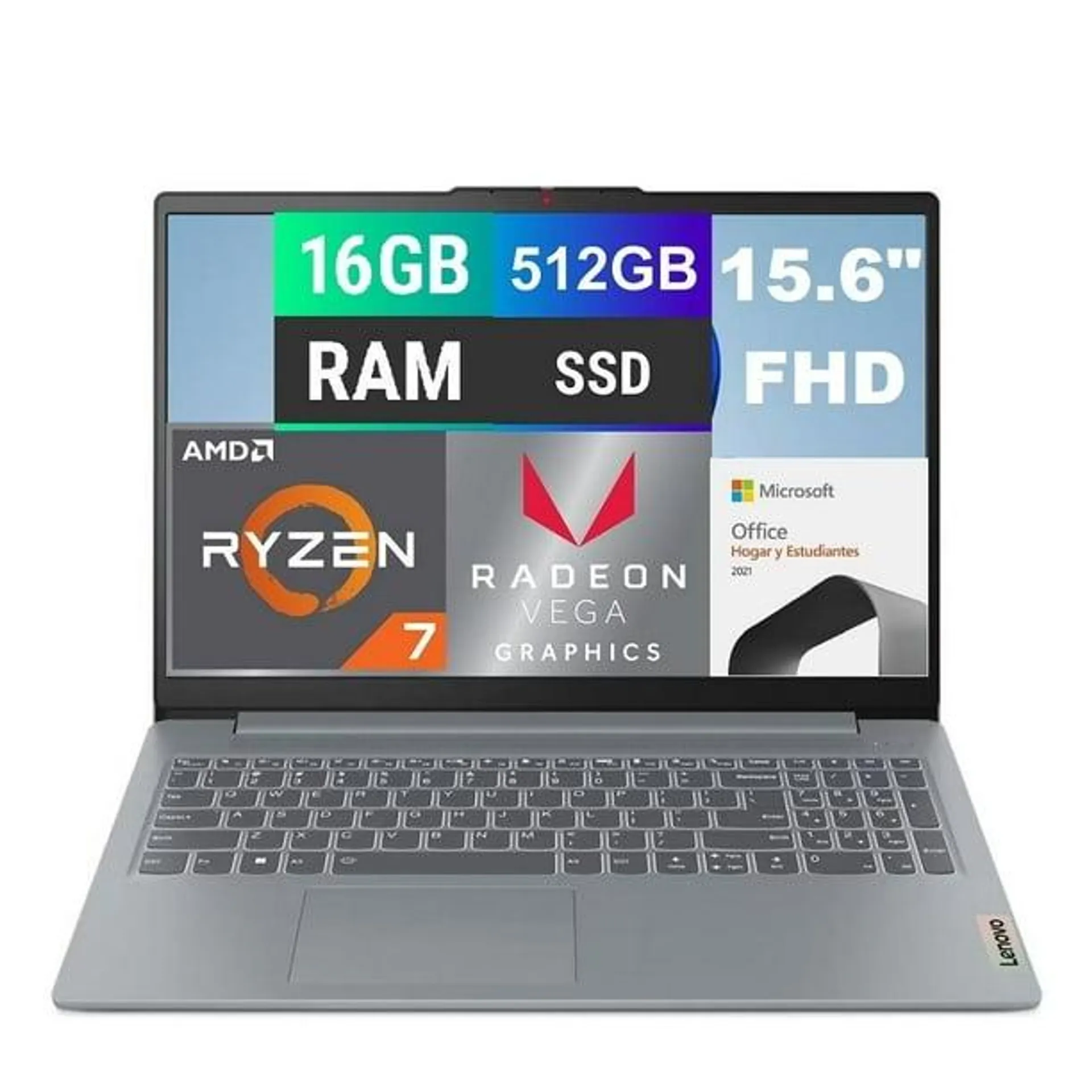 Laptop Lenovo Slim 3 AMD Ryzen 7 16GB RAM 512GB SSD