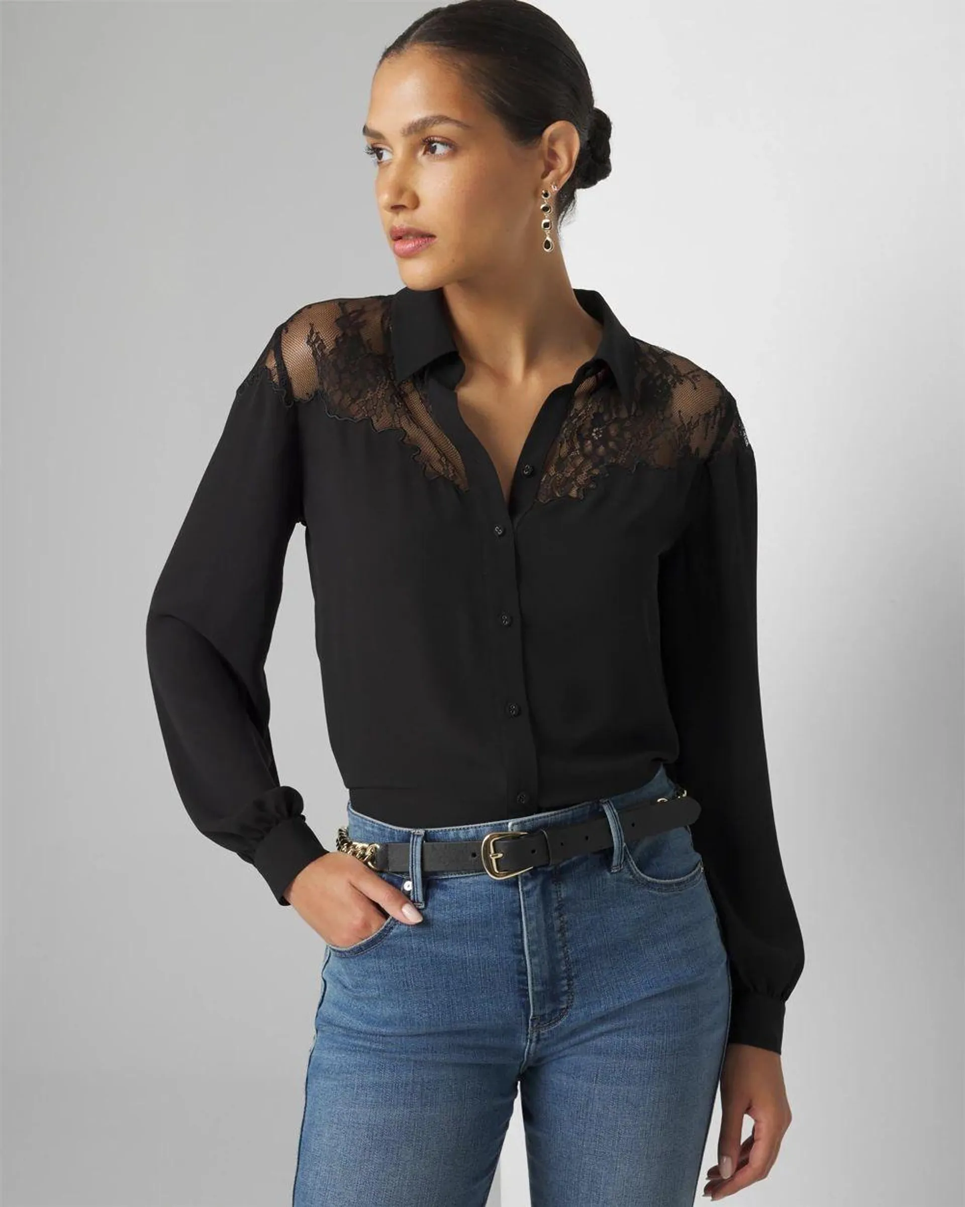 Lace Shoulder Shirt