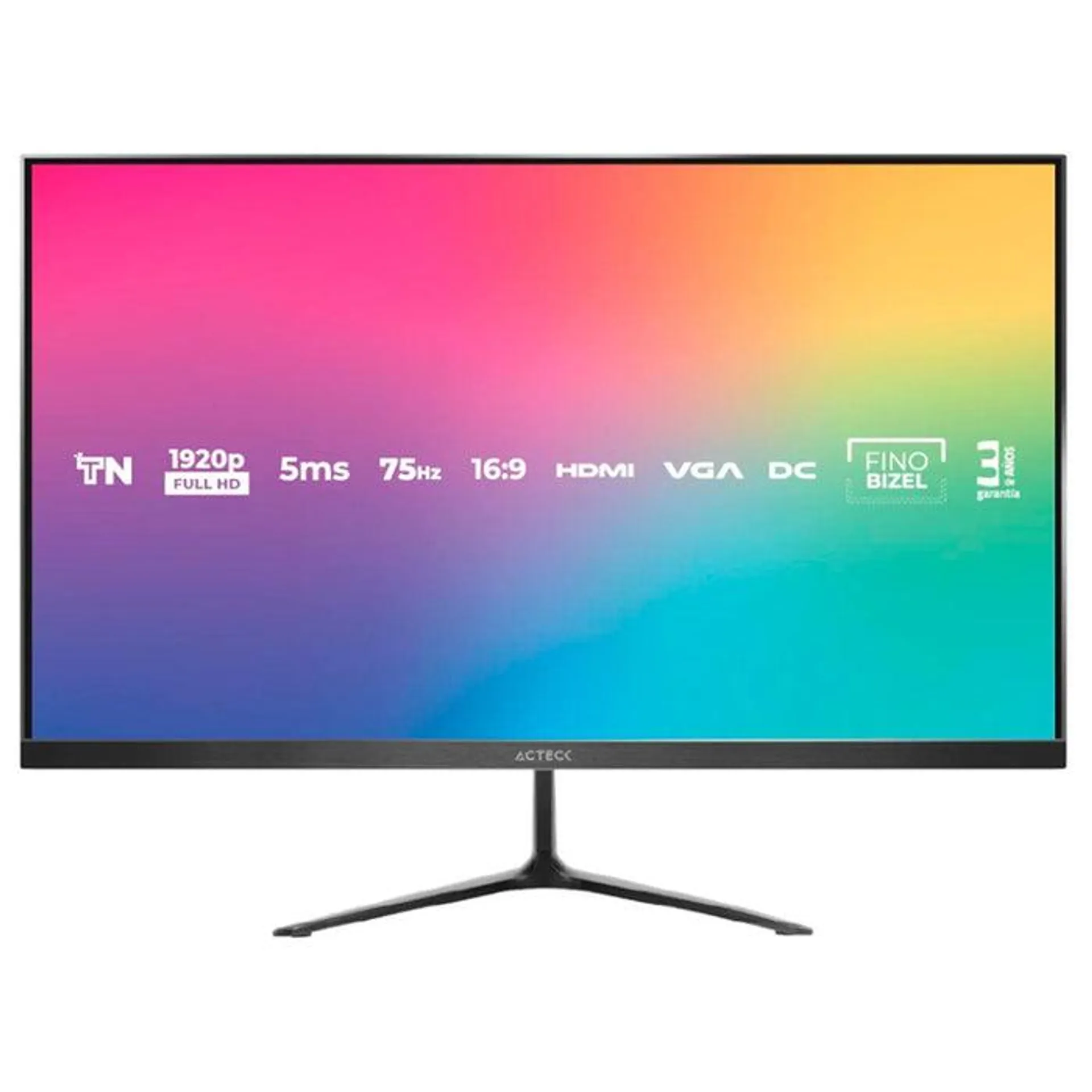 Monitor Gamer 27 ACTECK CAPTIVE VIVID SP270 5ms 75Hz FHD TN LED VGA HDMI AC-935845