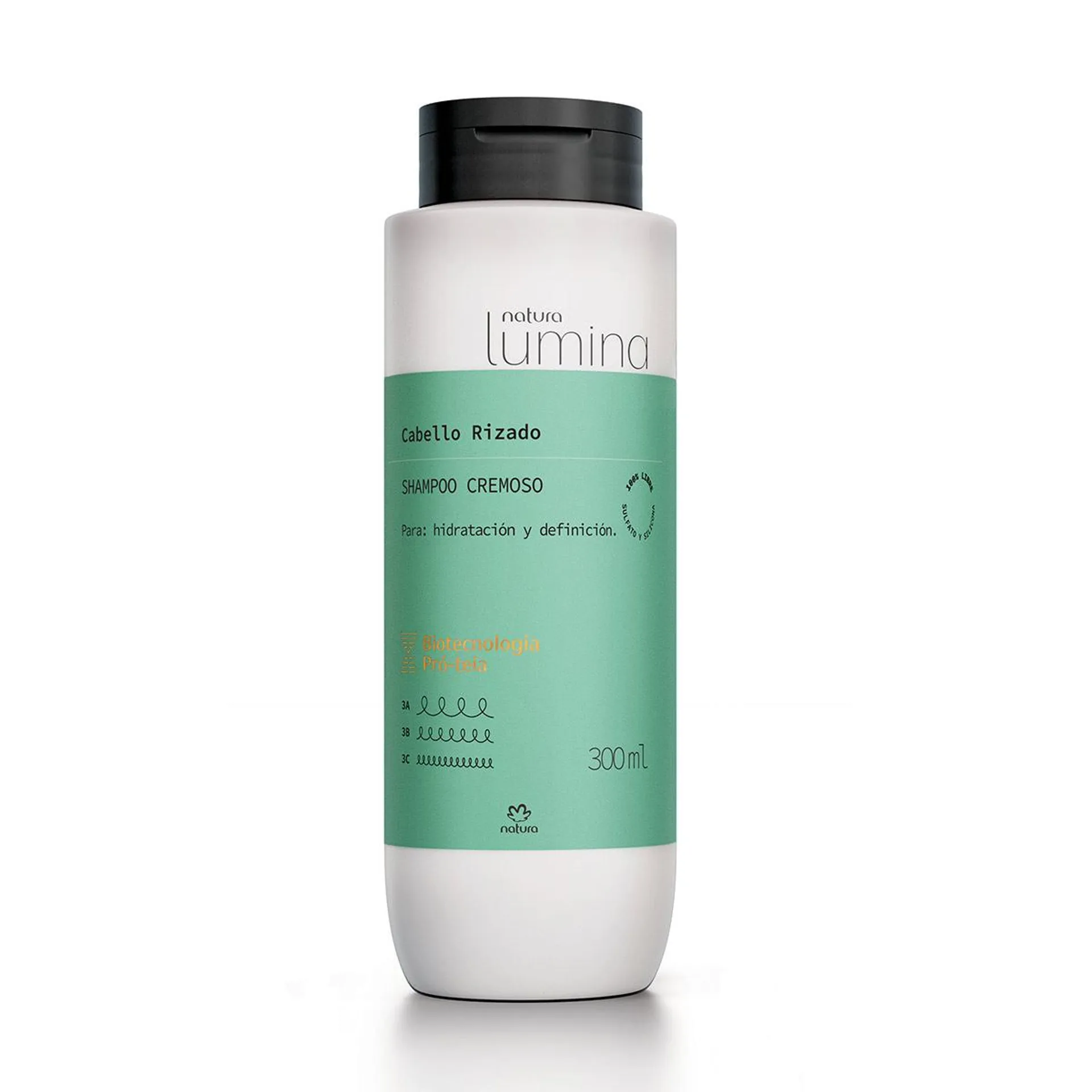 Shampoo cremoso para cabello rizado