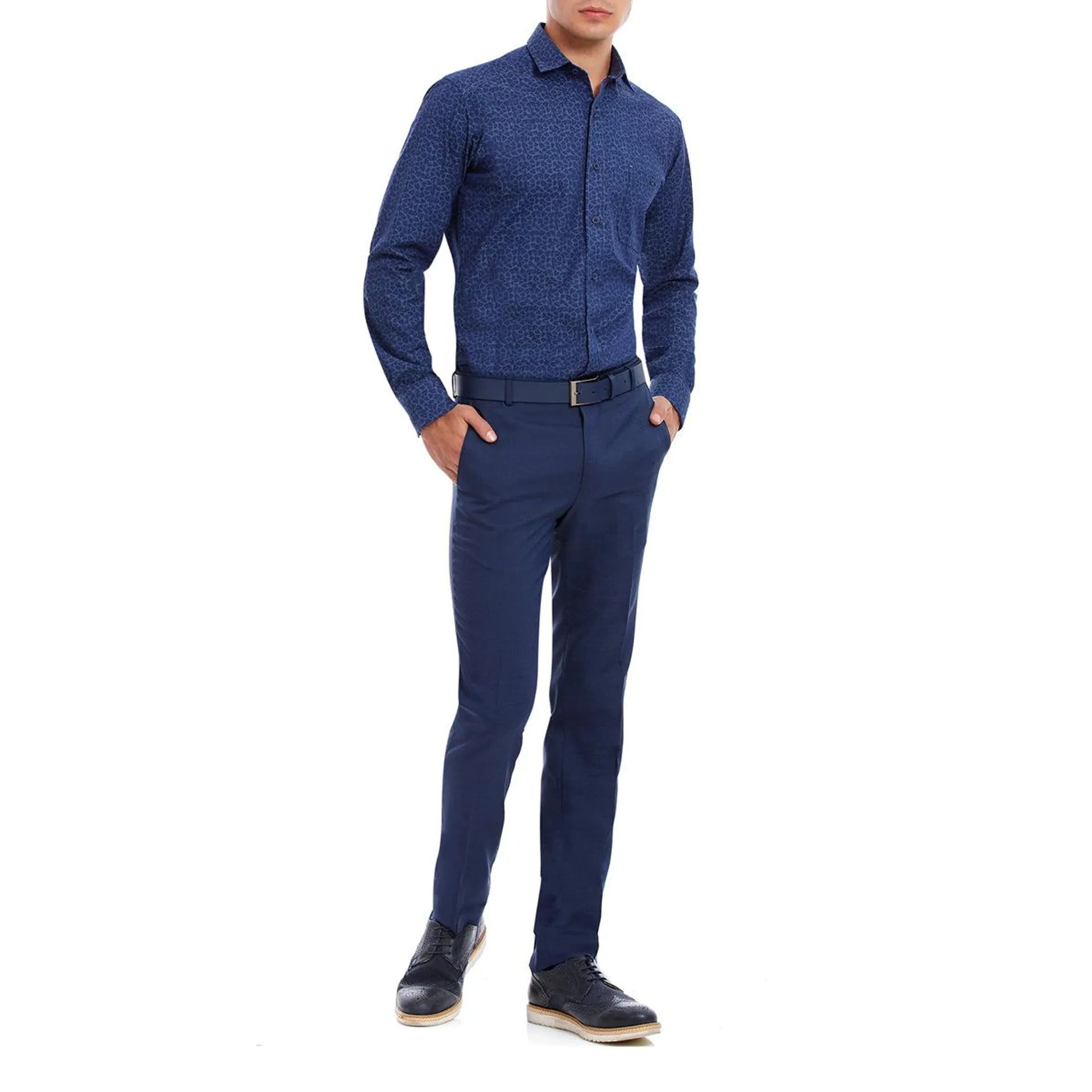 Camisa Manga Larga | Azull | Slim Fit