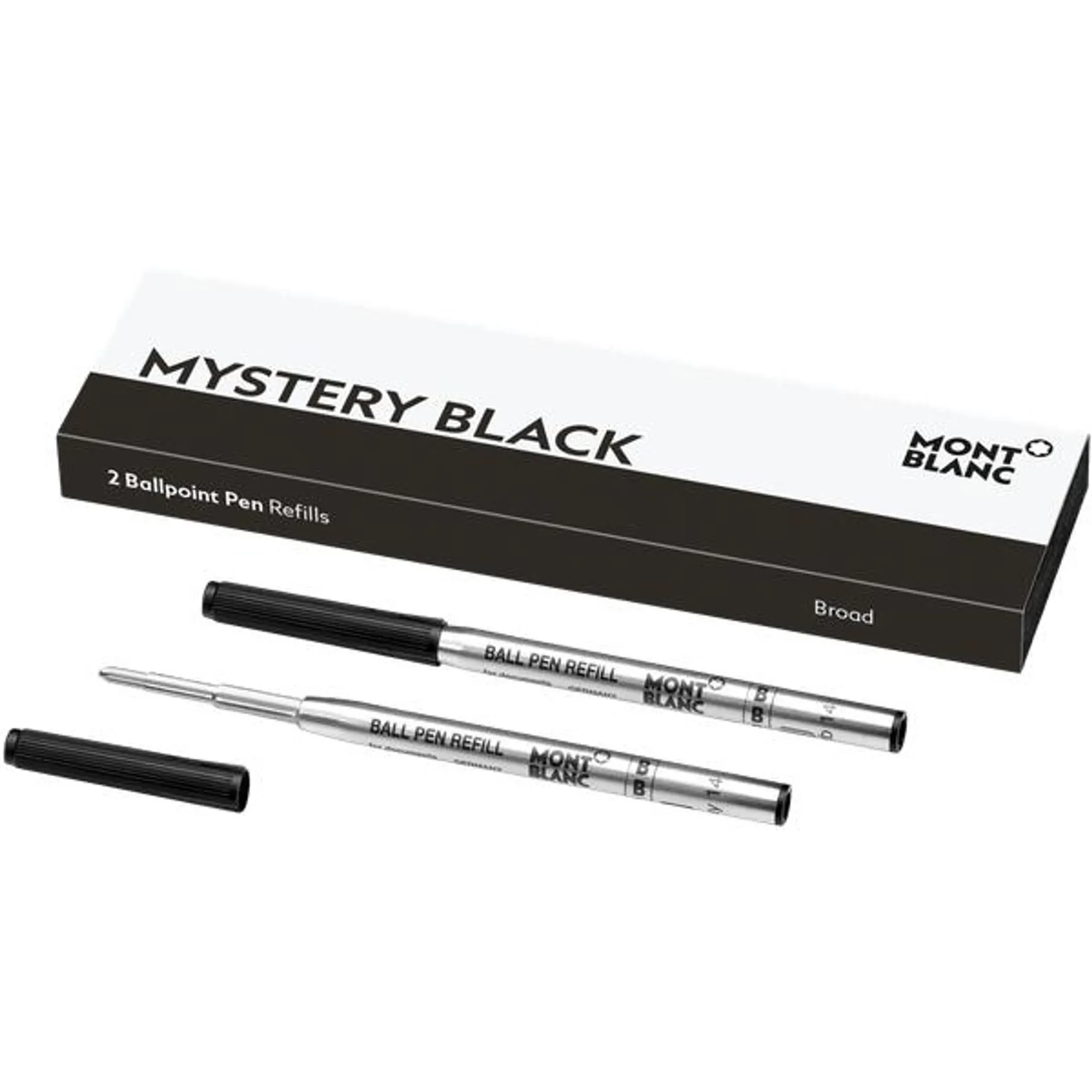 2 recambios para bolígrafo (B), Mystery Black