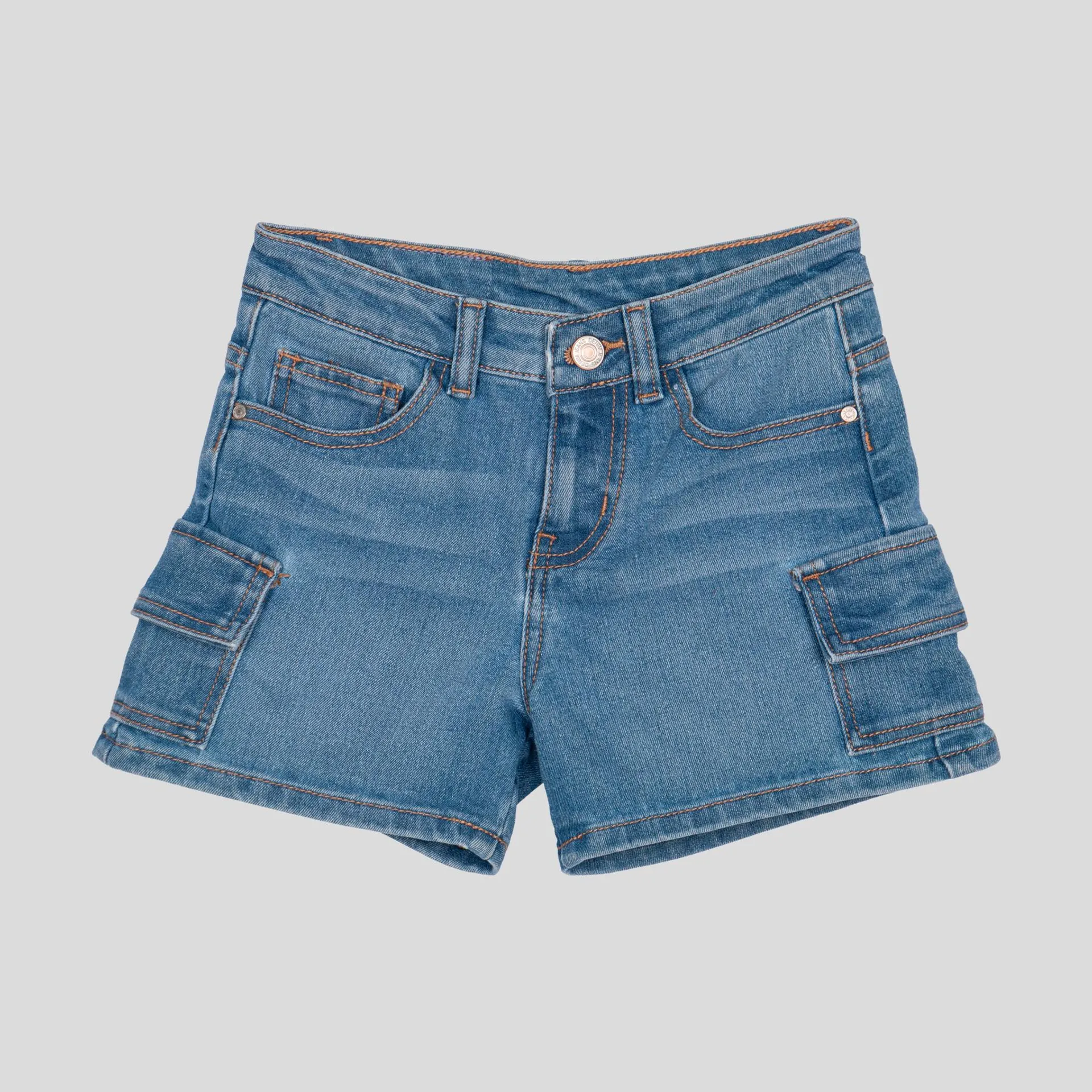 SHORT MEZCLILLA CARGO PARA NIÑA