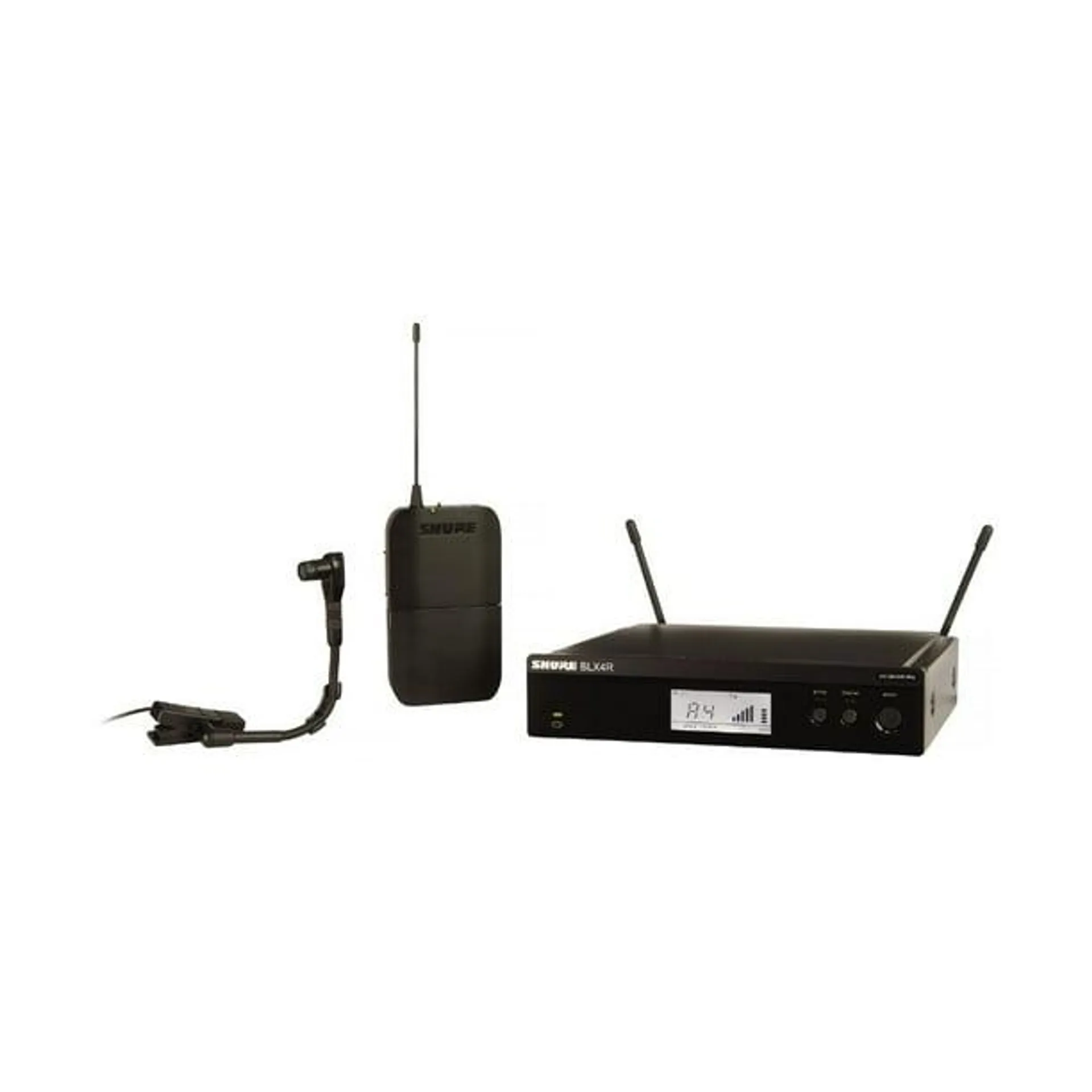 Kit Micrófonos BLX14R/B98 Shure Transmisor, Receptor y Micrófono para Instrumentos Shure Patrón Supercardioide Uniforme