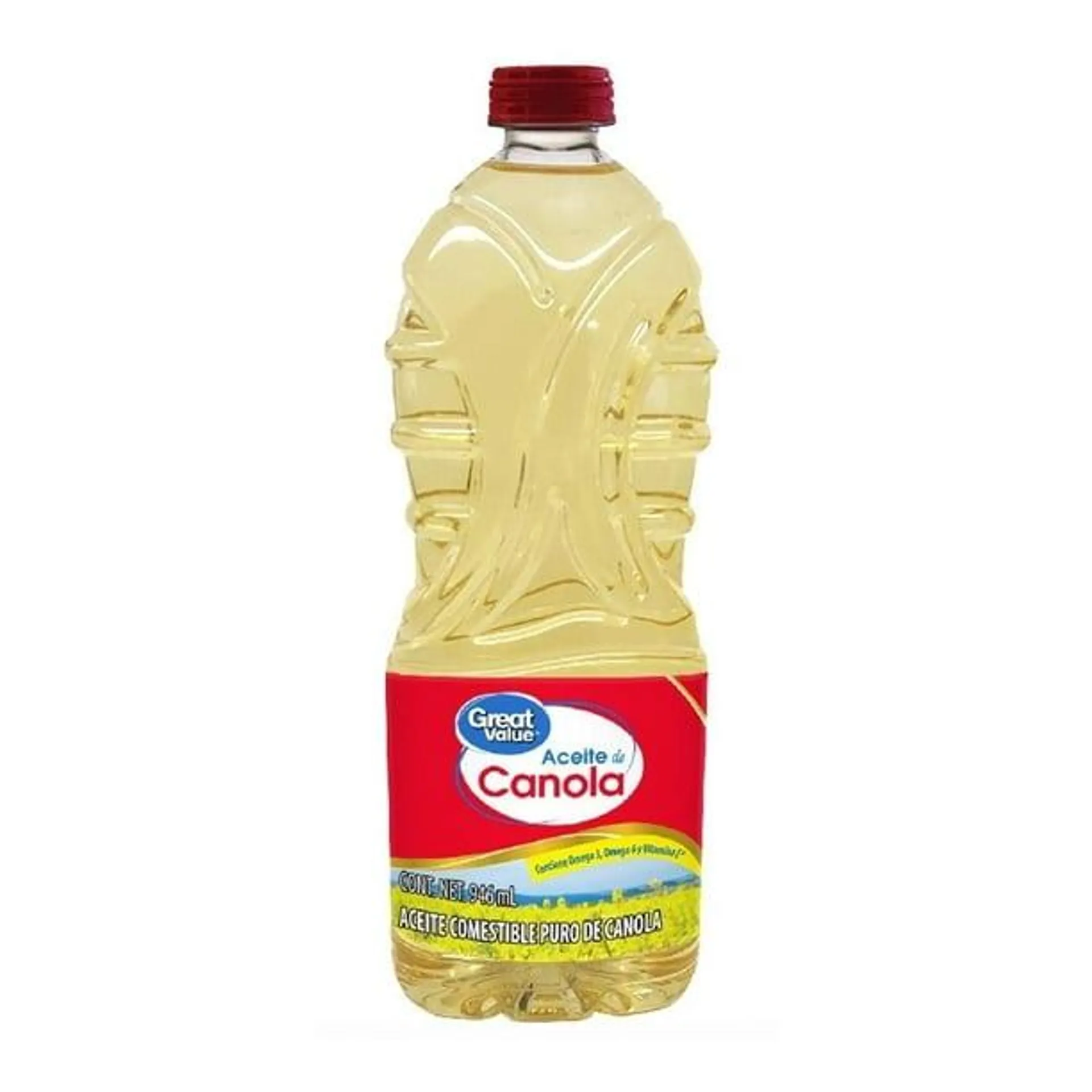 Aceite Great Value puro de canola 946 ml