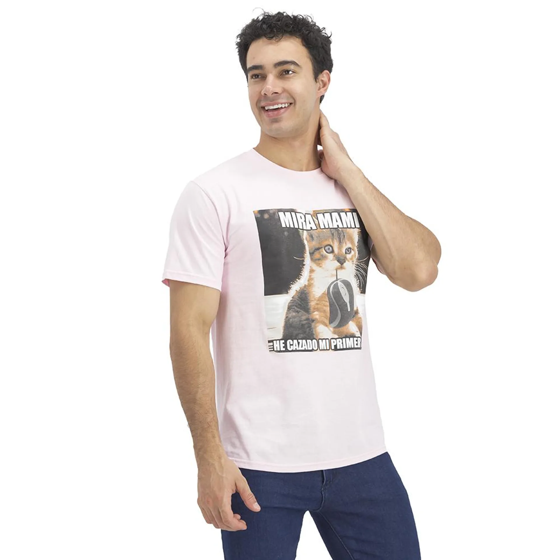 Playera Hummo Hombre Estampado Meme Gato