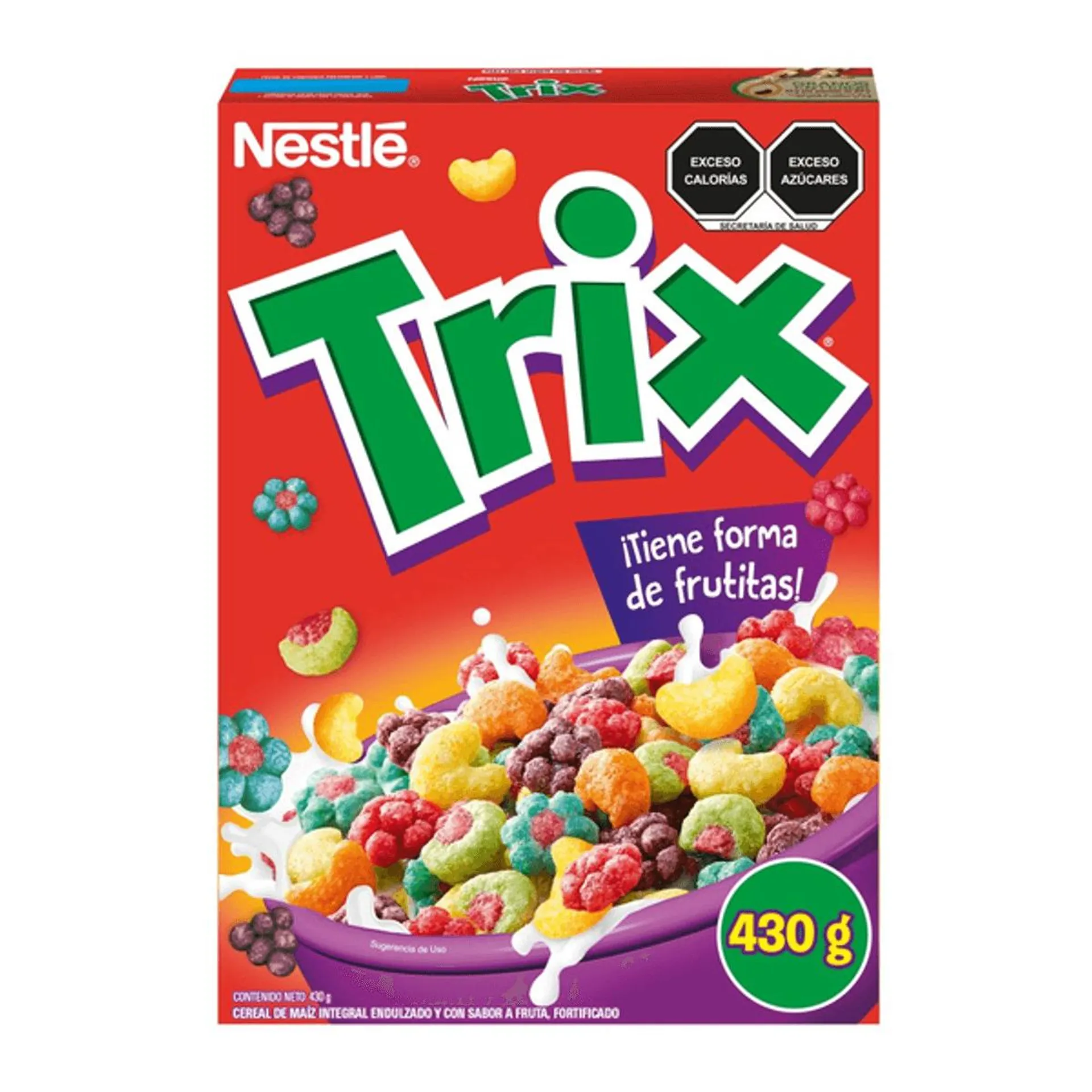 Cereal Integral de Maíz con Sabor a Frutas Trix caja 430 g