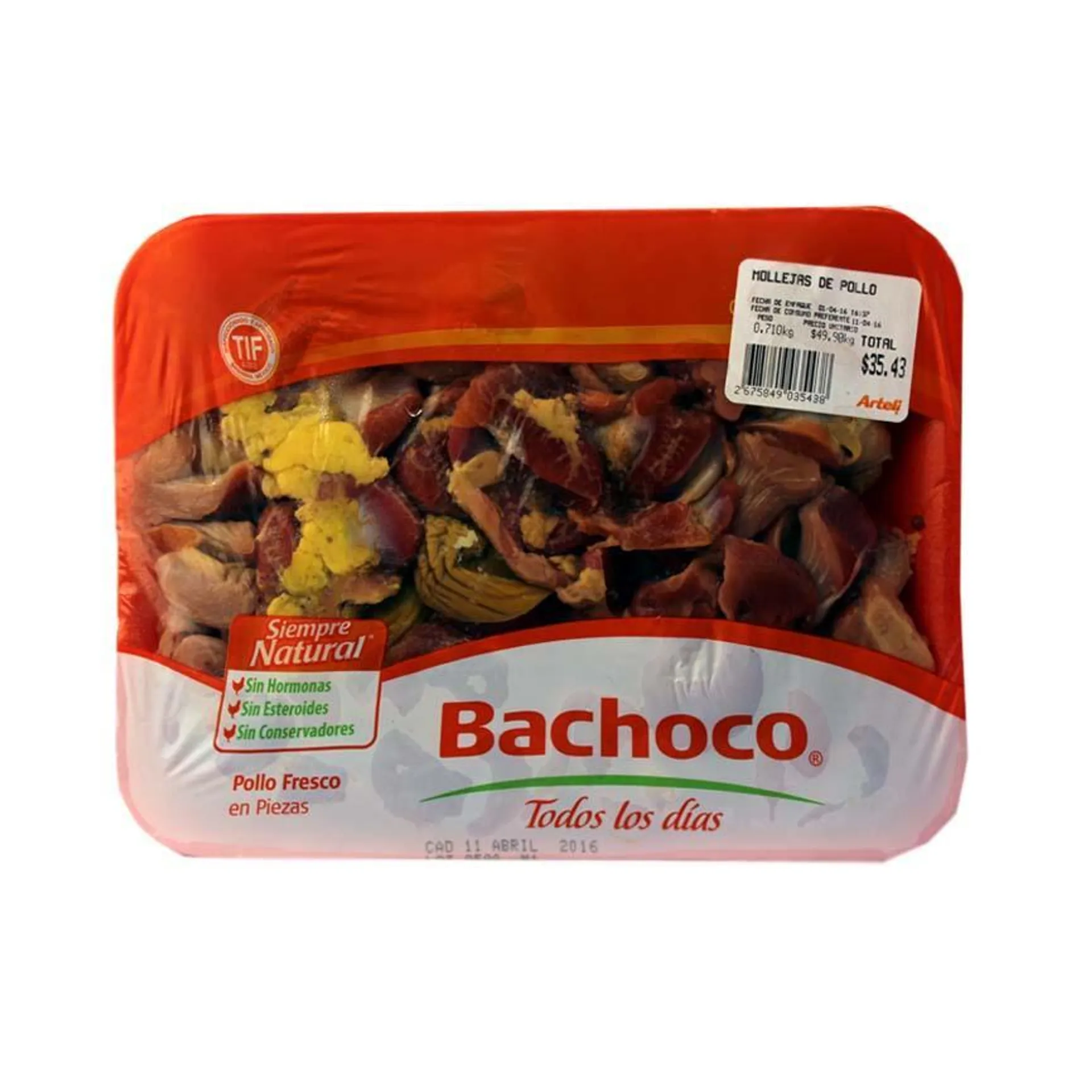 MOLLEJAS DE POLLO BACHOCO 1 KG