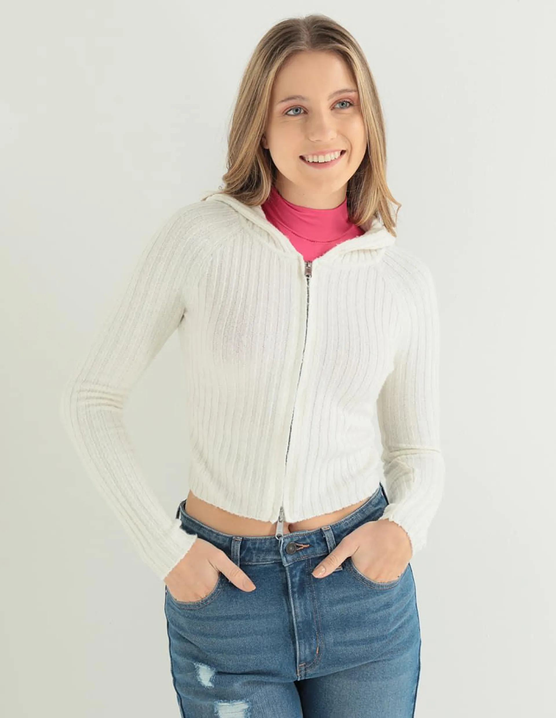 Suéter Aéropostale cuello con cierre para mujer