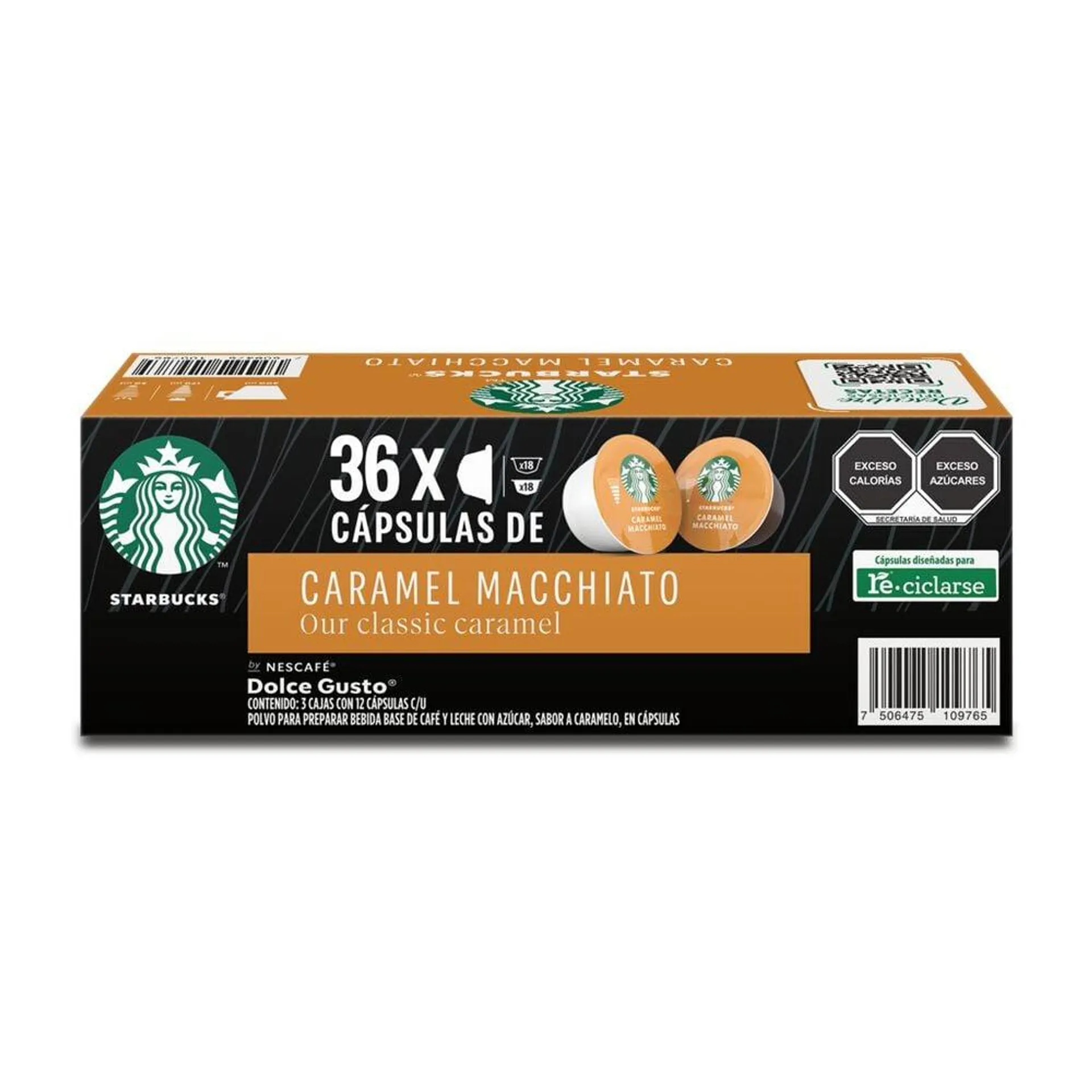 Cápsulas de Café Caramel Macchiato Starbucks 36 Piezas