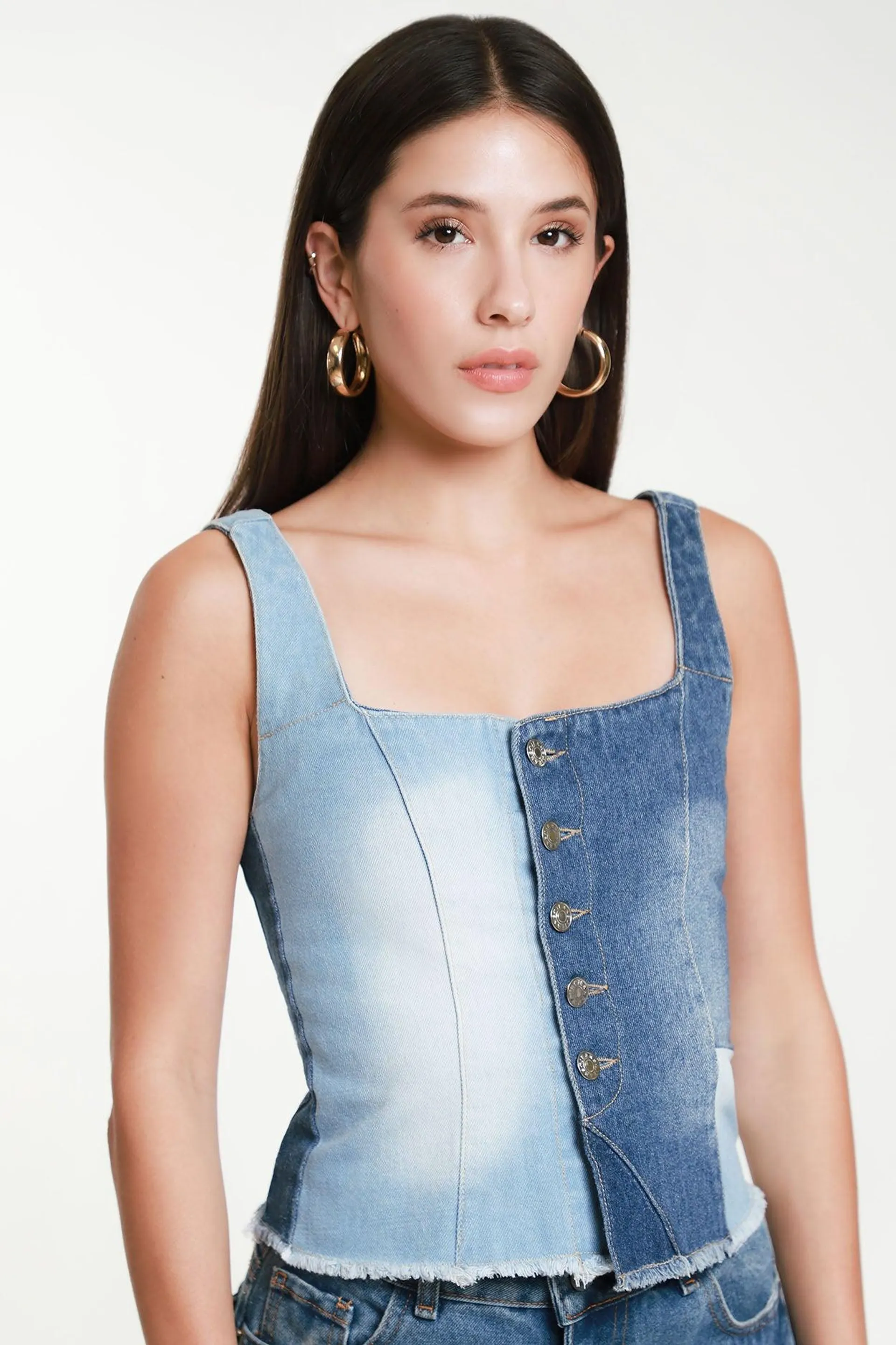 Blusa Tirantes Denim