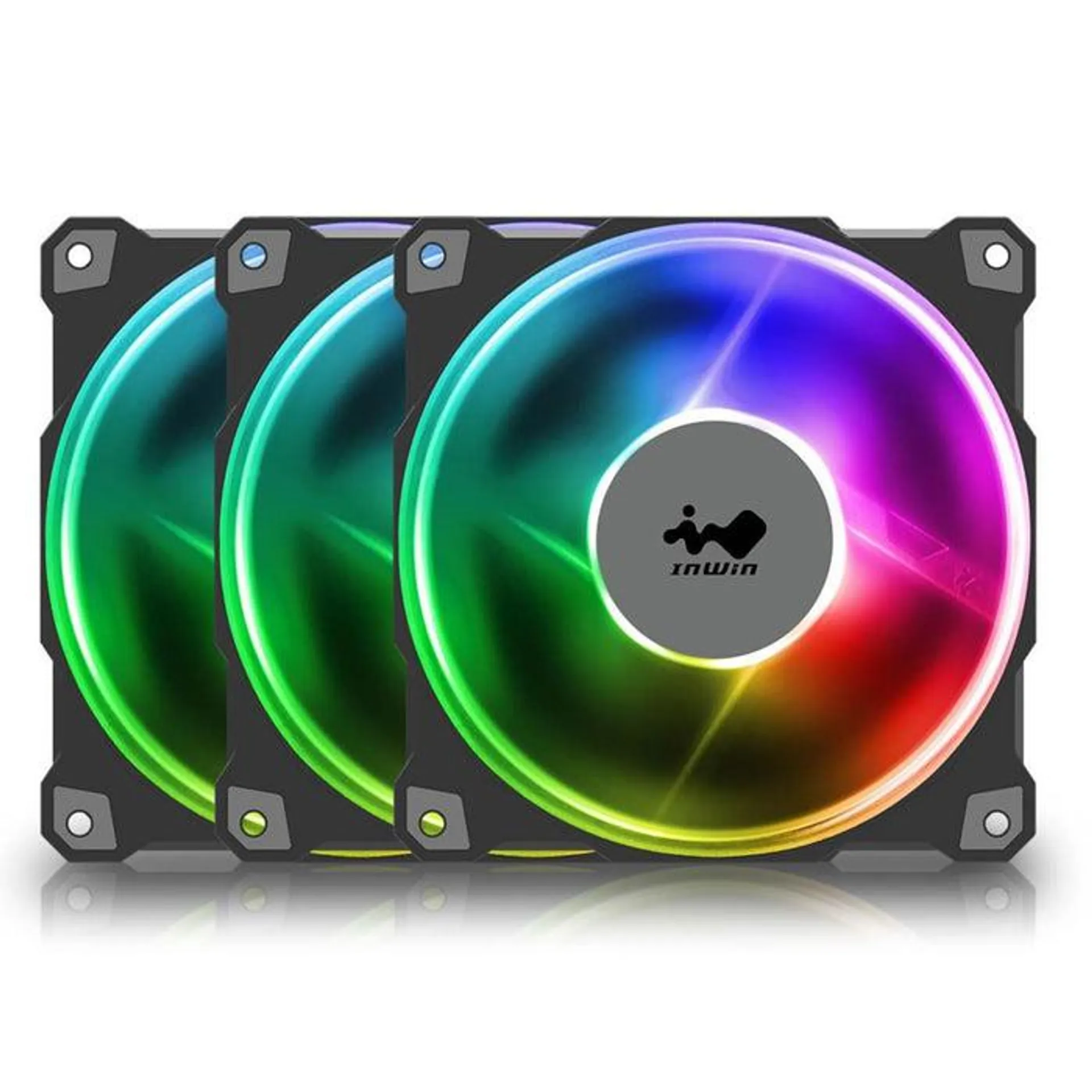 Kit 3 Ventiladores Gamer IN WIN JUPITER AJ120 RGB 120mm