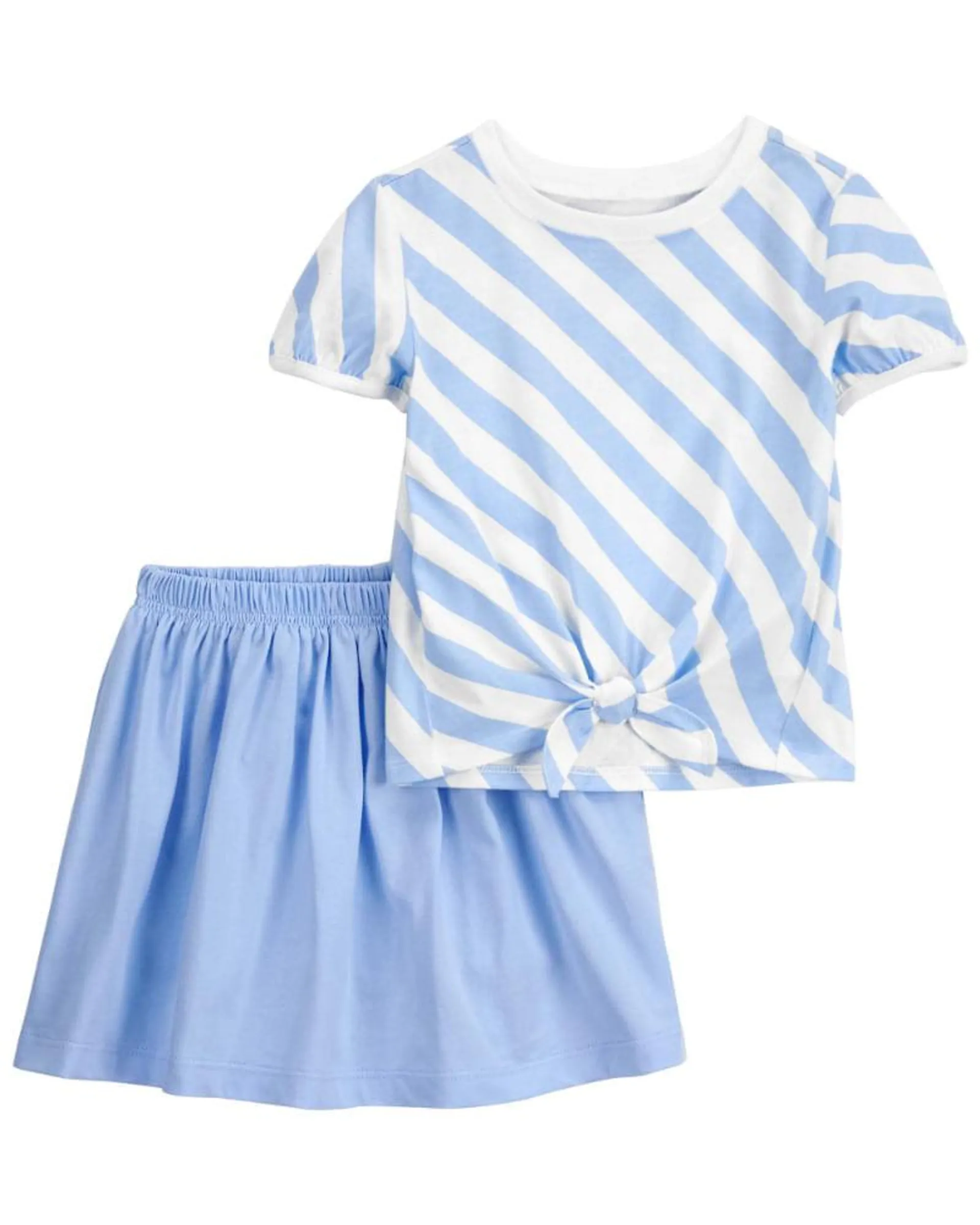 Conjunto De 2 Piezas De Top Y Falda A Rayas Carter's