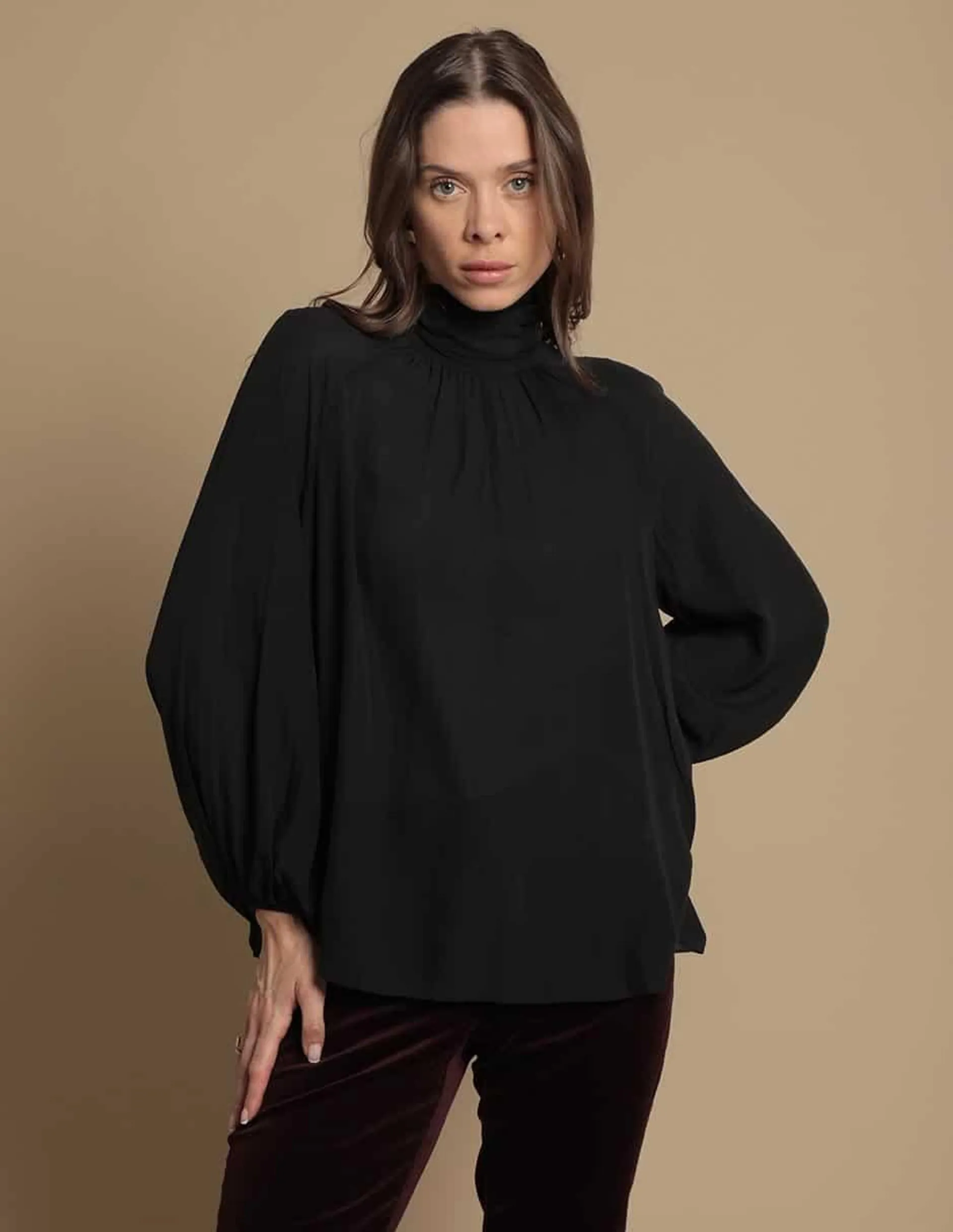 Blusa manga larga para mujer