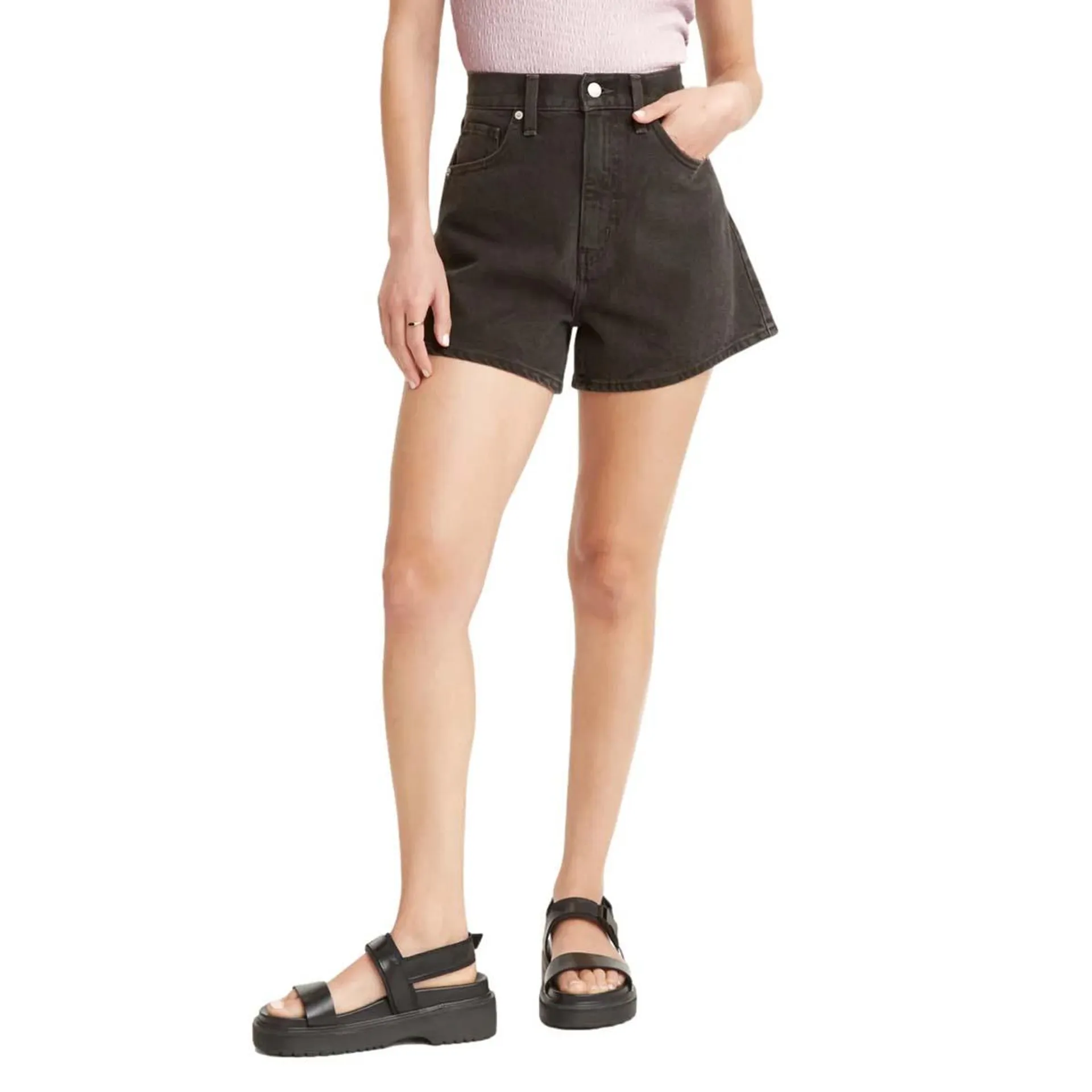 Short De Mezclilla Para Jovencita Levis Negro A1965-0000