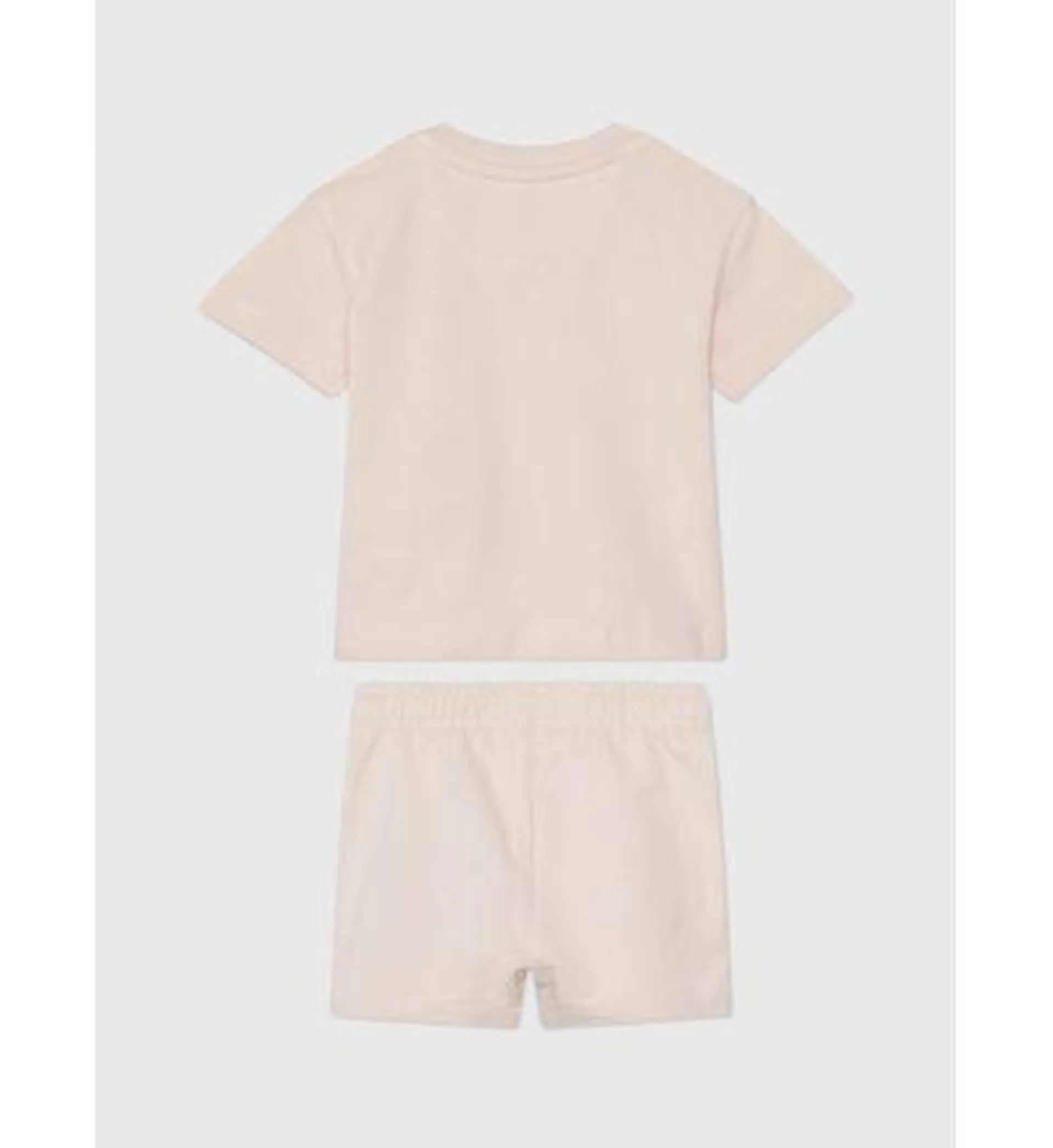 Conjunto Calvin Klein de Playera con Short Niña Rosa