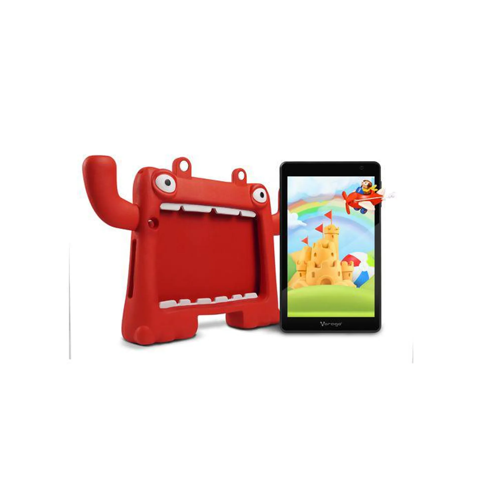 Tablet Vorago Pad-8-Kids-Rd 8" Ips 64Gb 4Gb Quad-Core Android 13 2Mp/5Mp 5000Mah Wi-Fi Bt Funda Roja