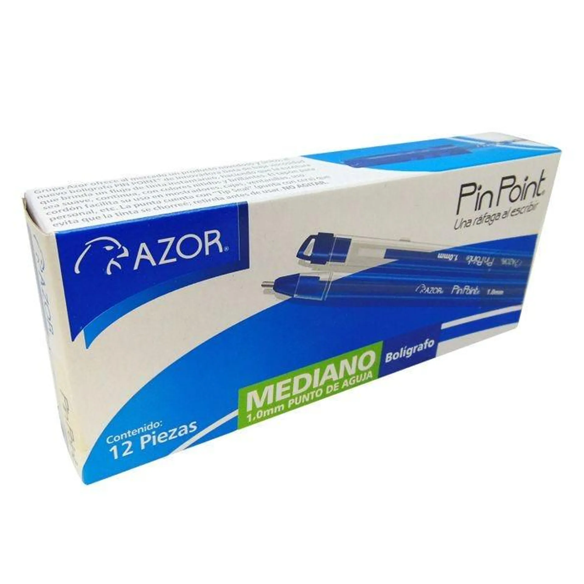 Boligrafo P/Med. 1.0Mm Azor 6830Az Pin Point Azul