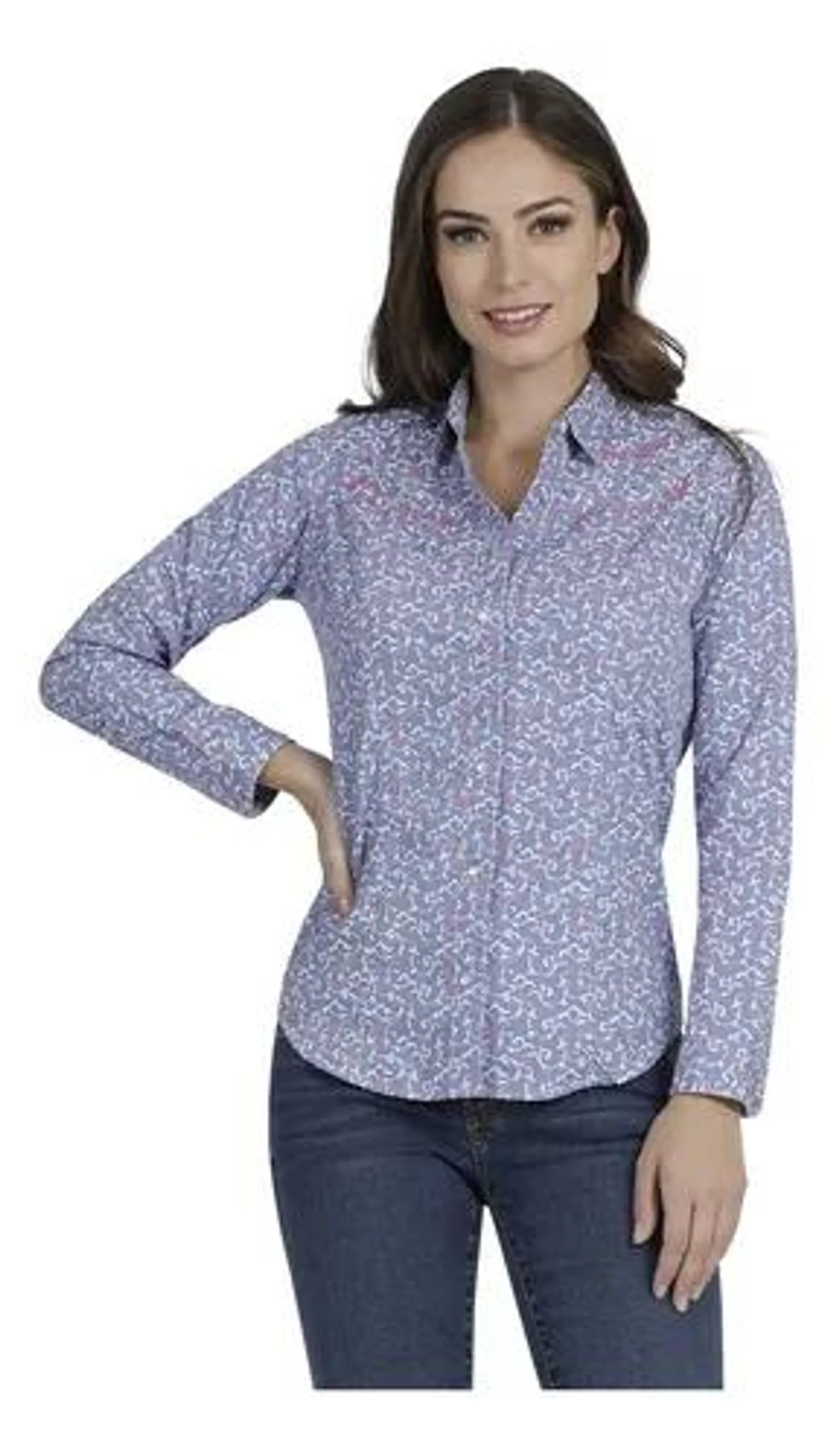 Blusa Vaquera Mujer Wrangler Slim Fit Manga Larga 011