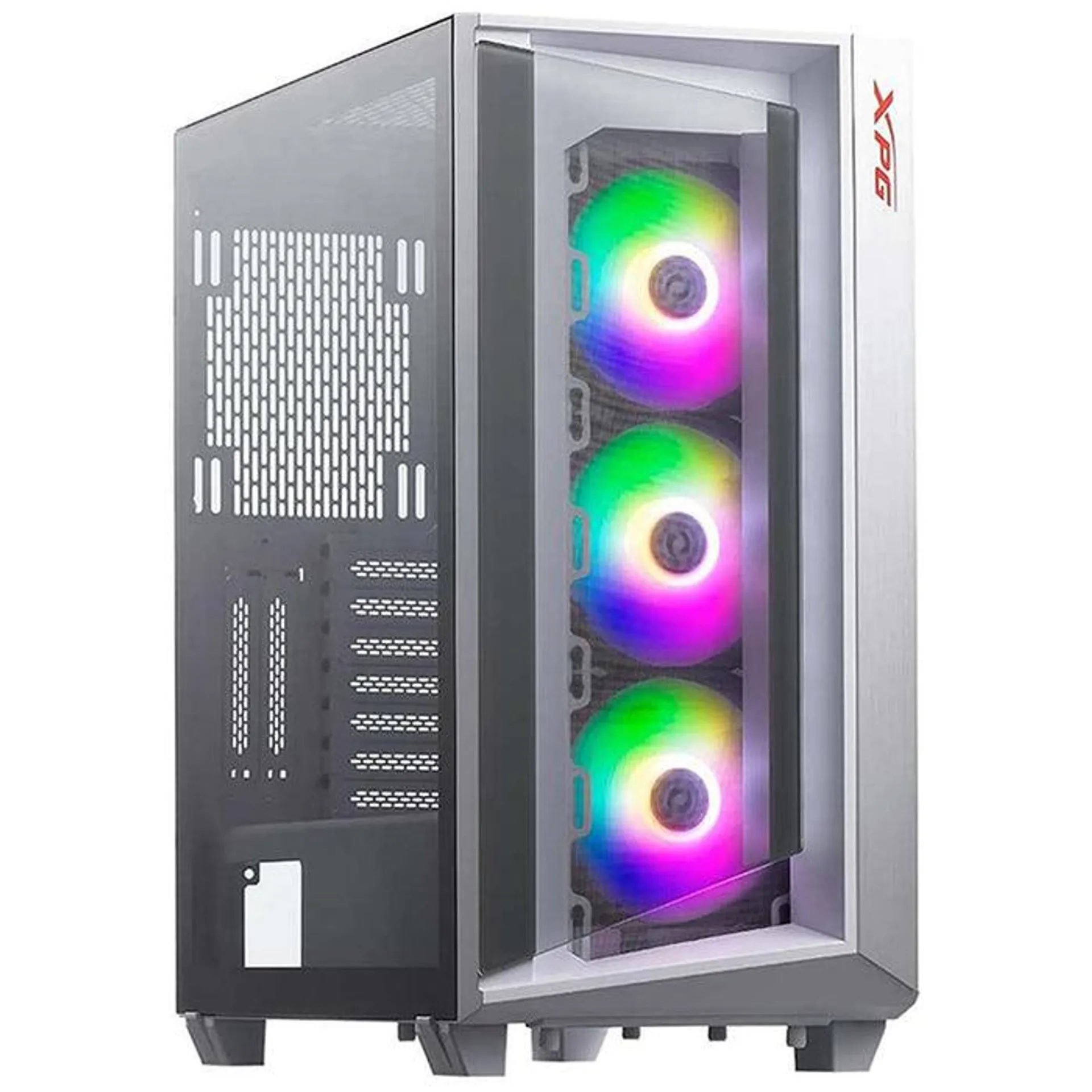 Gabinete Gamer XPG CRUISERST E-ATX Media Torre 3 FAN Cristal Templado USB-C ARGB Blanco CRUISERST-WHCWW