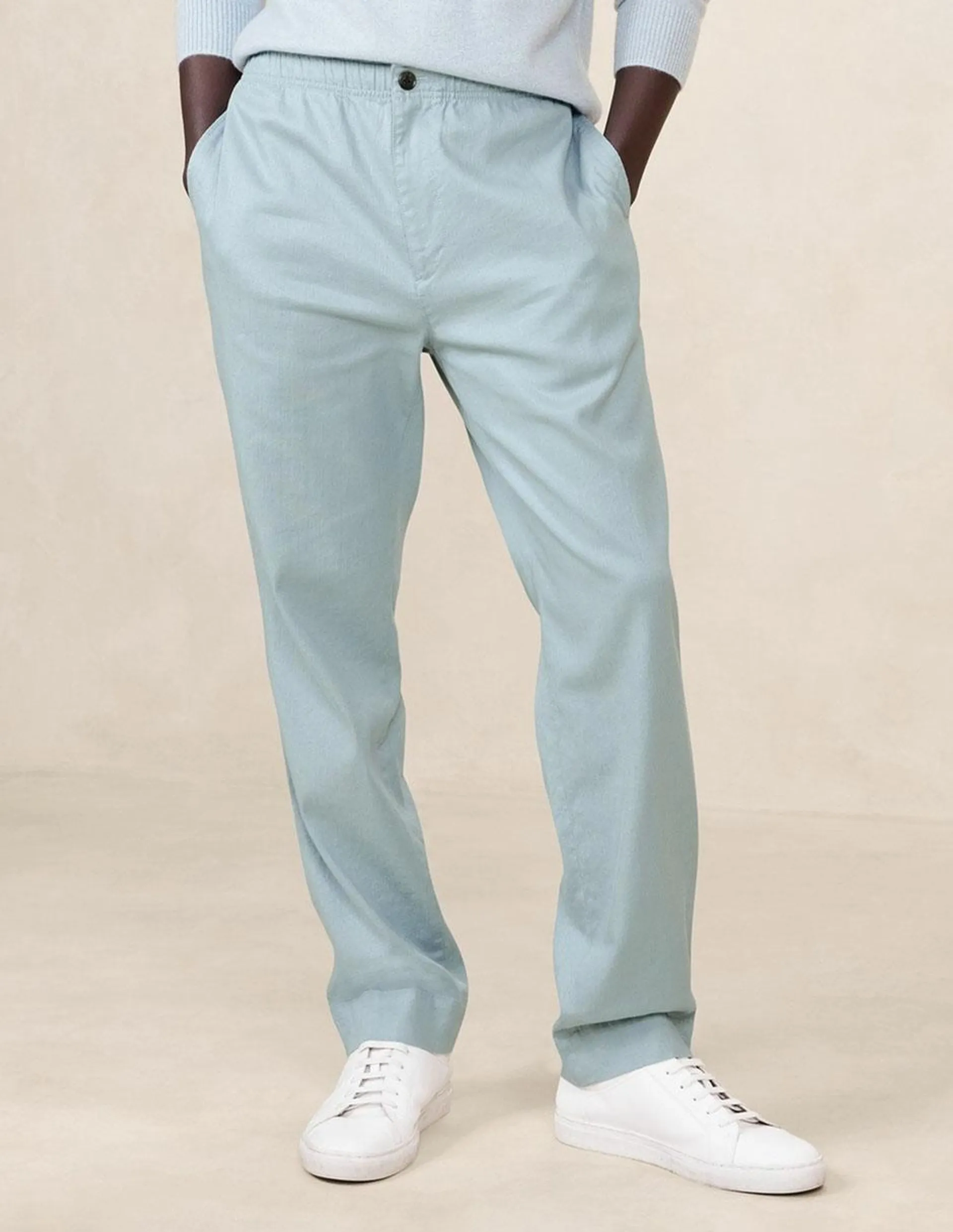 Pantalón straight de lino para hombre