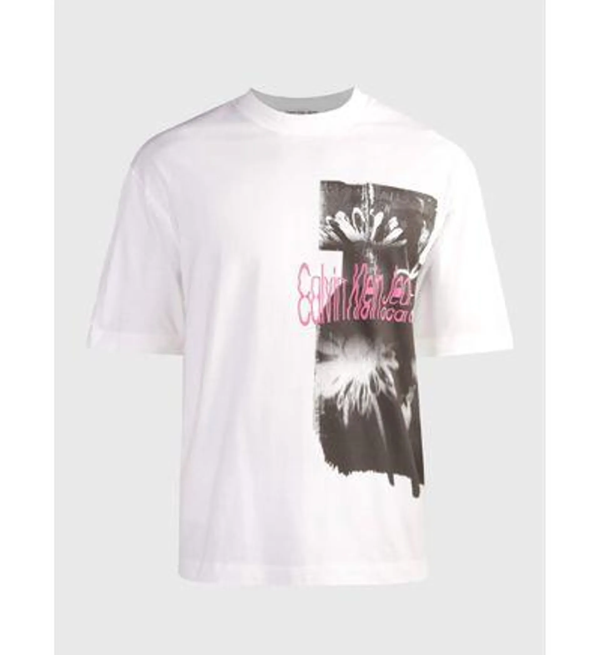 Playera Calvin Klein Estampada Hombre Blanco