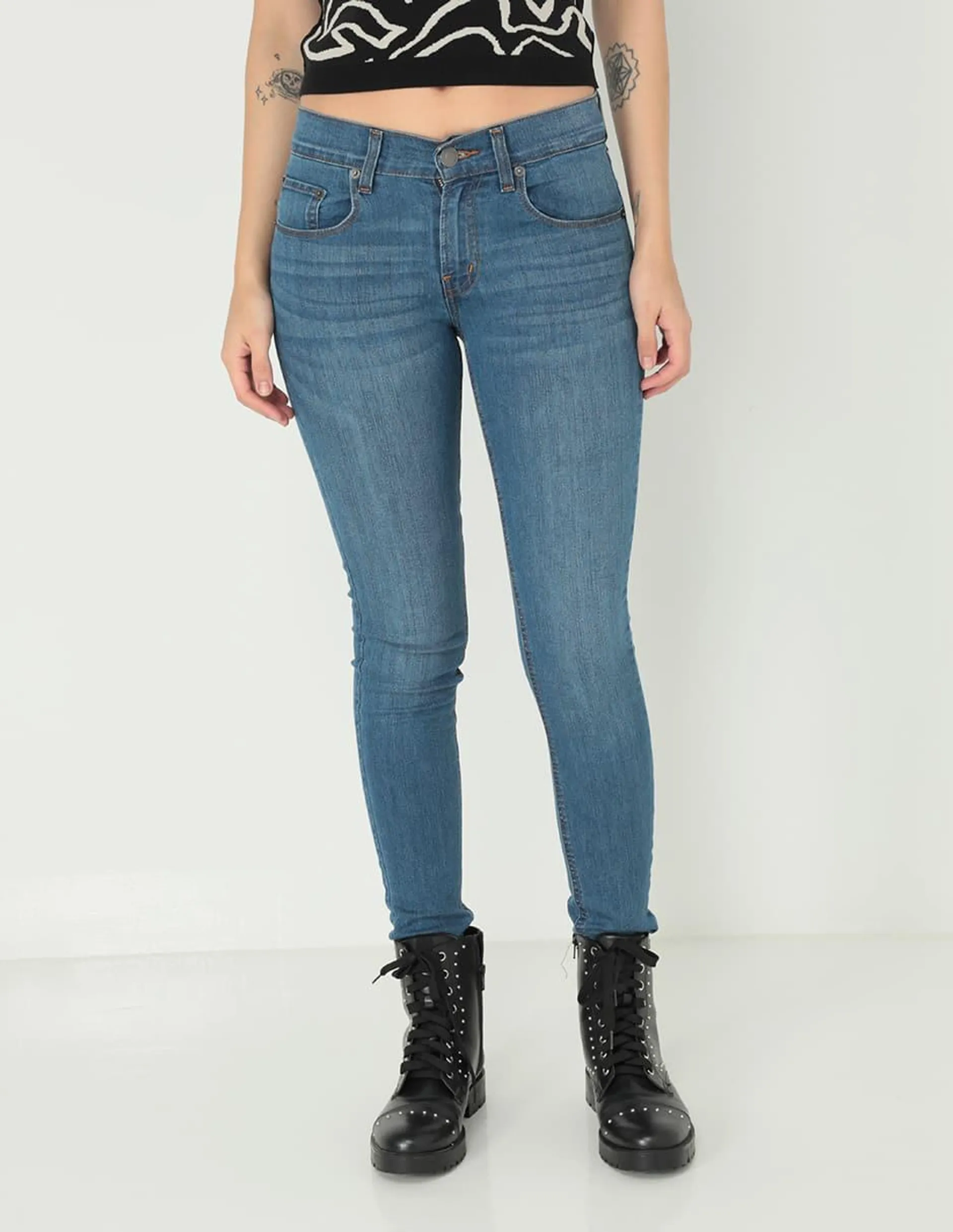 Jeans skinny Oggi corte cintura para mujer