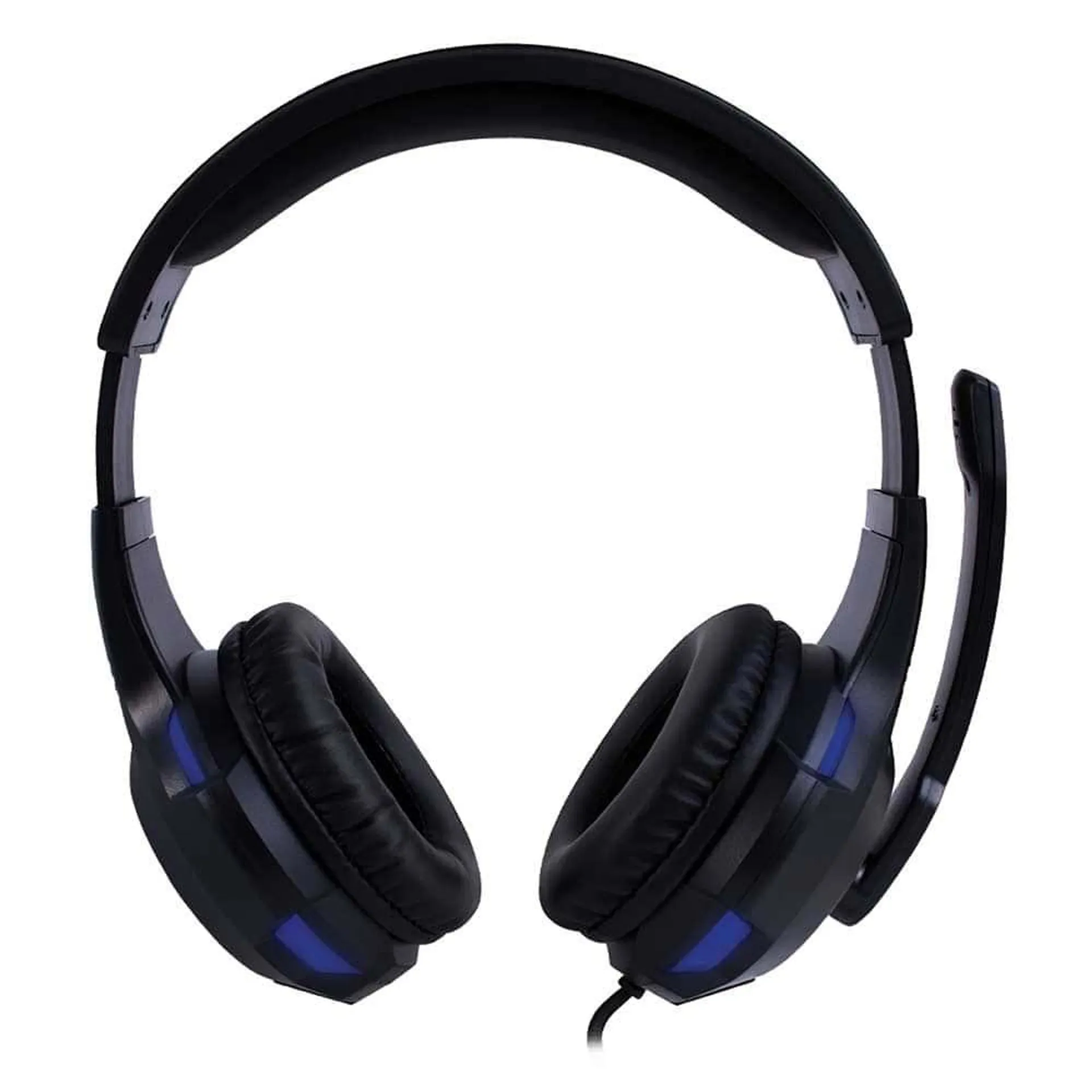 Audífonos Diadema Gamer Bass, Alámbrico, 1.8 Metros, 3.5 mm / USB-A, Negro con Azul Balam Rush BR-930697