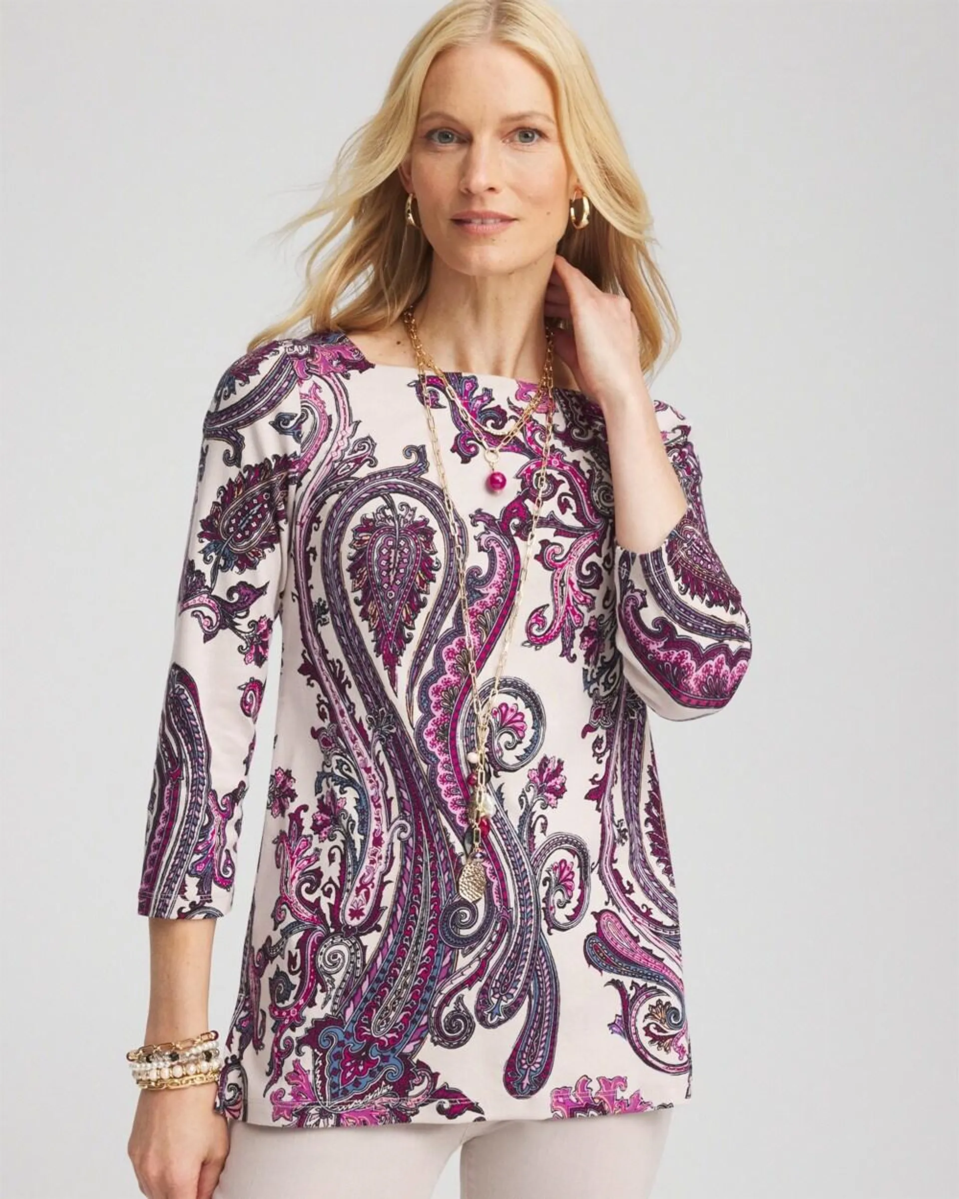 Paisley Square Neck Tunic