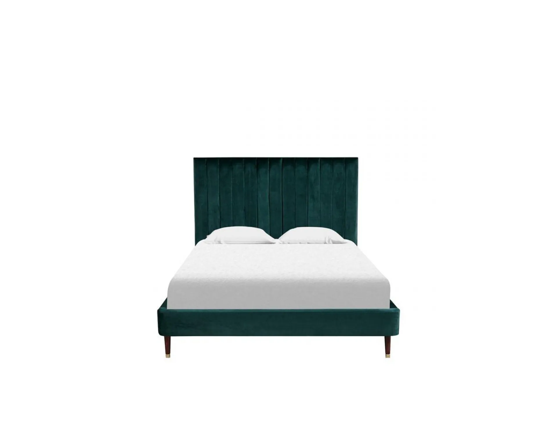 Cama Matrimonial Witt Terciopelo Verde