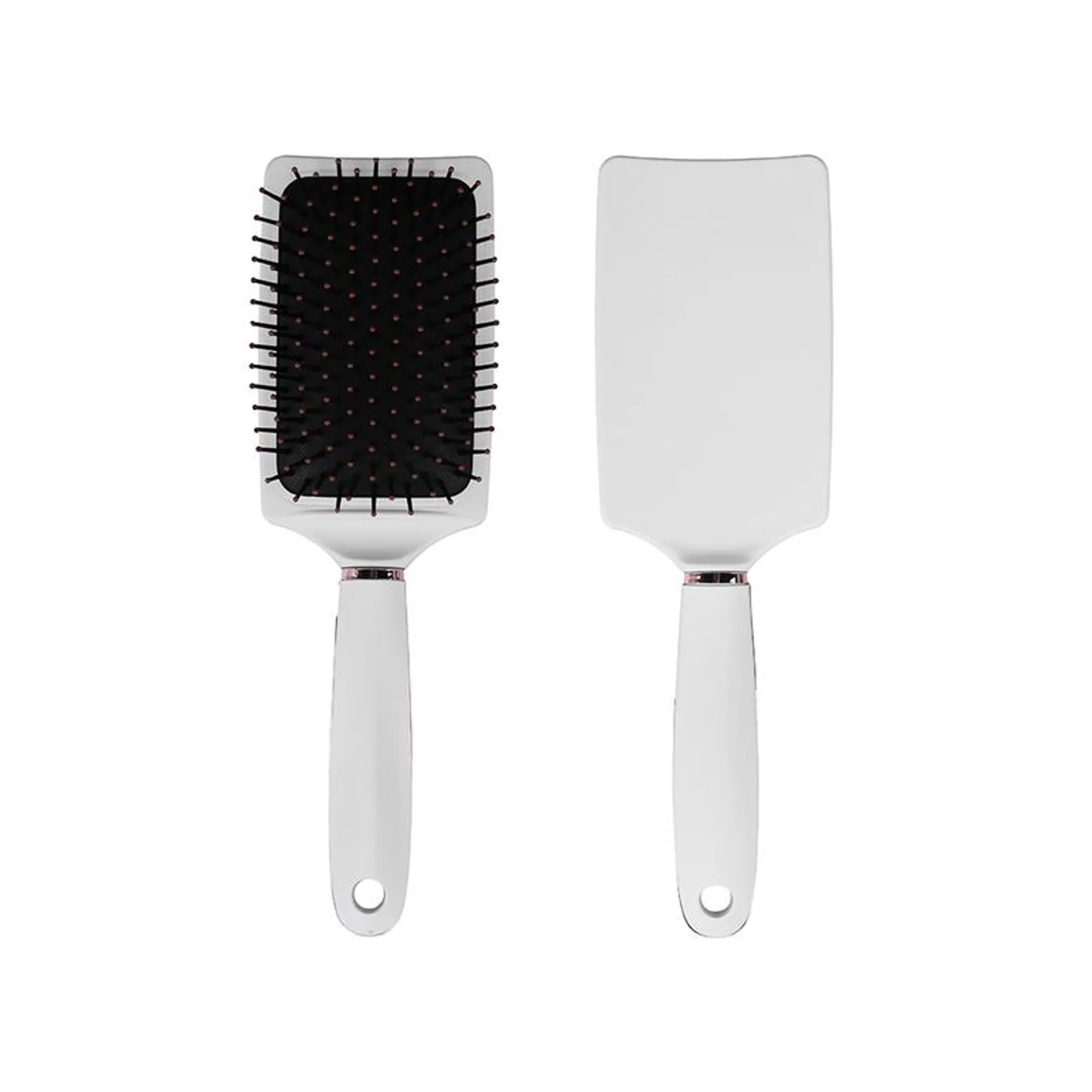 Cepillo Rectangular Para Cabello White Gold Sintético Blanco 25.5 cm
