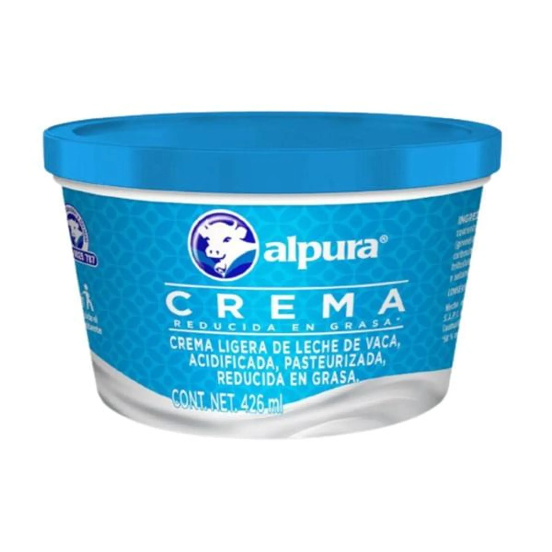 Crema Alpura acida reducida en grasa 426 ml