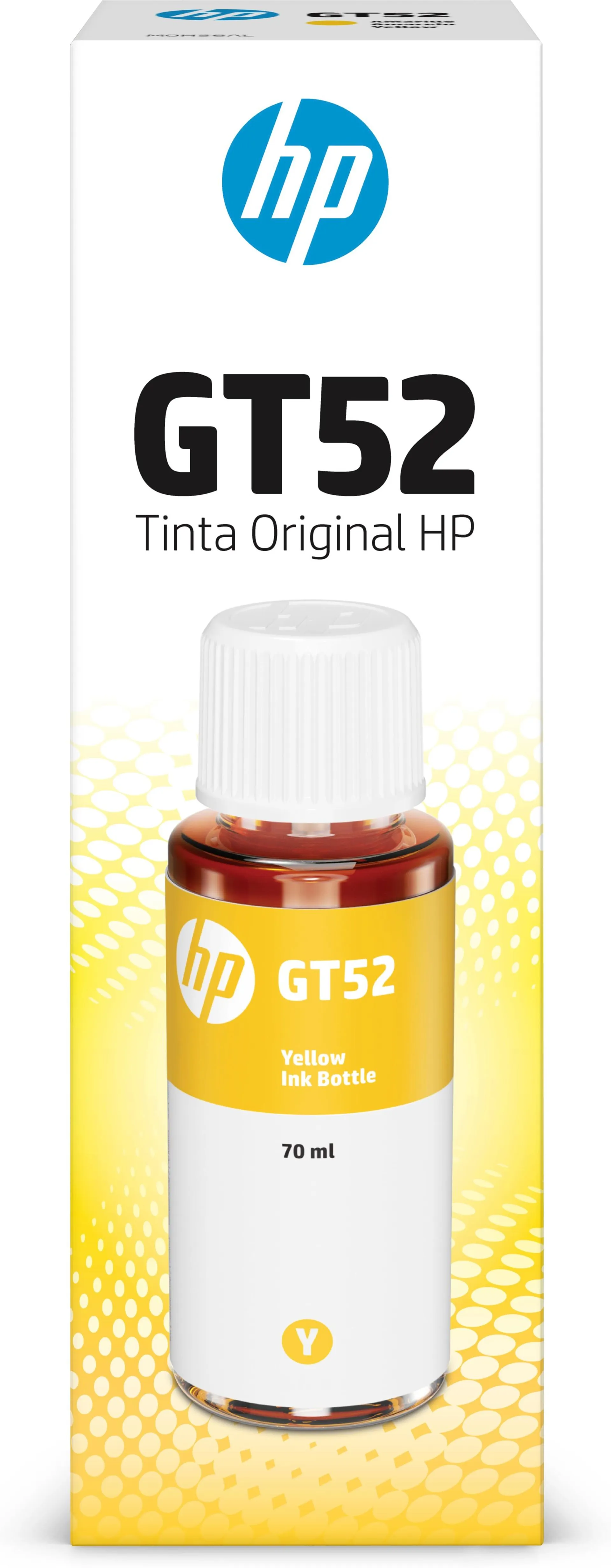 Botella De Tinta Hp Gt52 Amarillo 70Ml M0H56Al