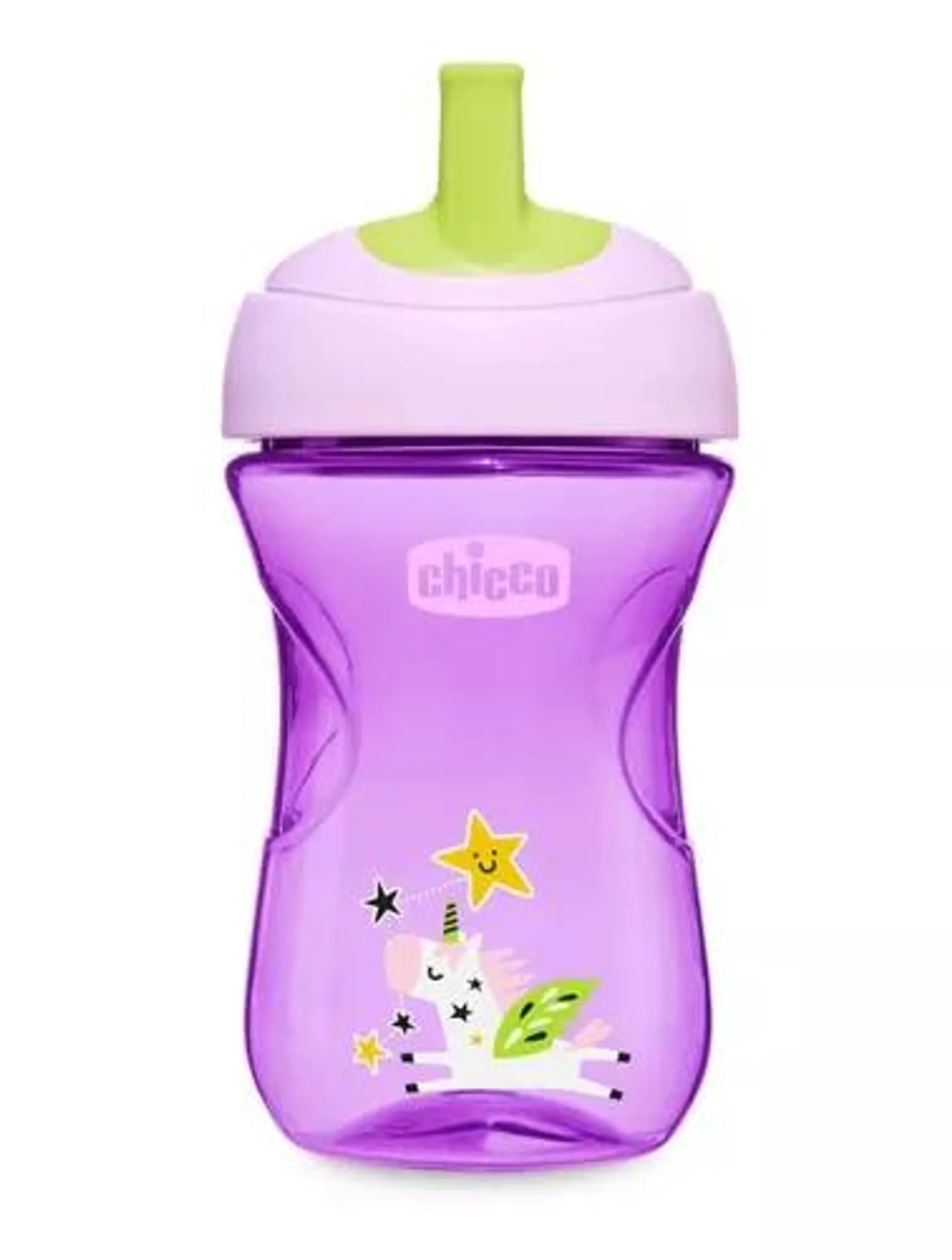 Vaso para bebés antiderrame Chicco Advanced Cup con sorbete color rosa de 266mL