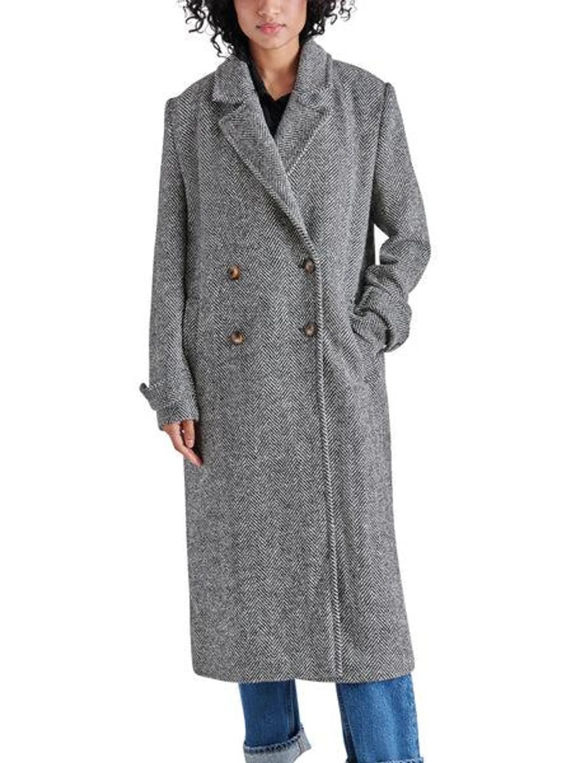 PRINCE COAT BLACK HERRINGBONE