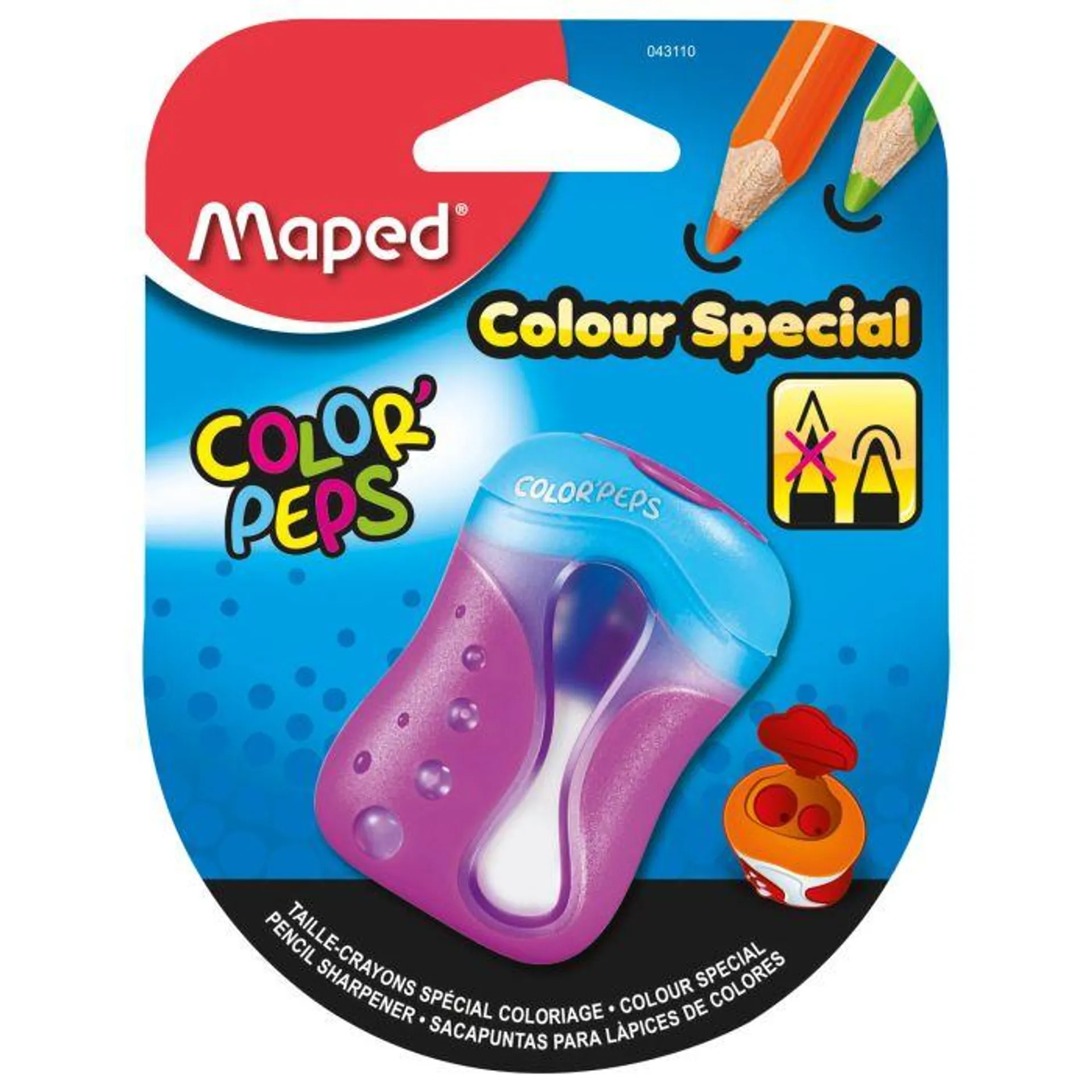 Sacapuntas con Depósito Maped Color Peps 2 Orificios Bl/1