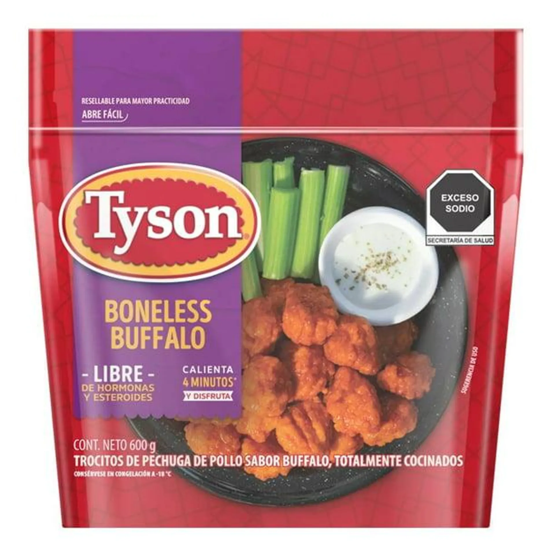 Trozos de pechuga de pollo Tyson boneless sabor búfalo 600 g
