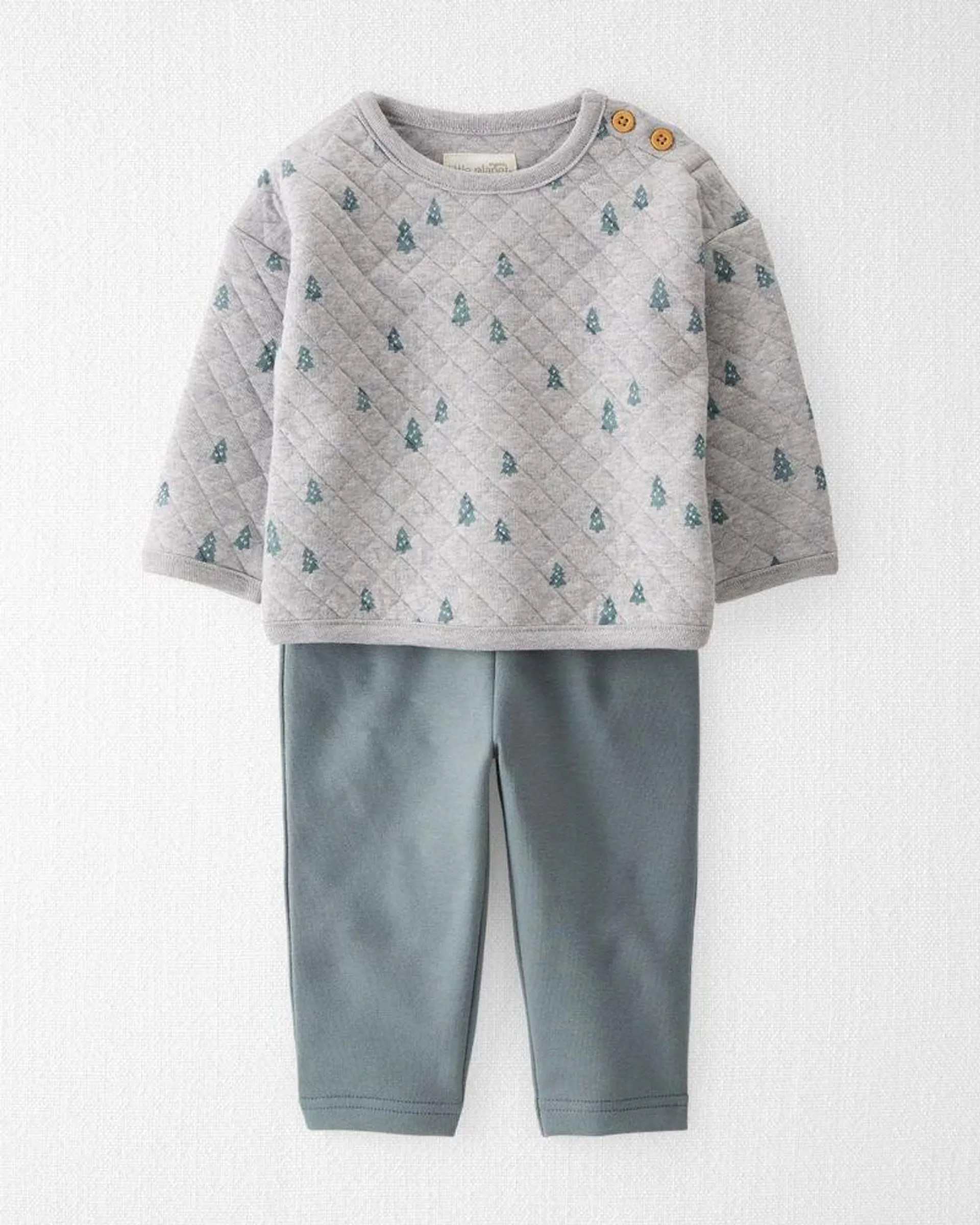 Conjunto Acolchado De 2 Piezas De Pinos Carter's Little Planet